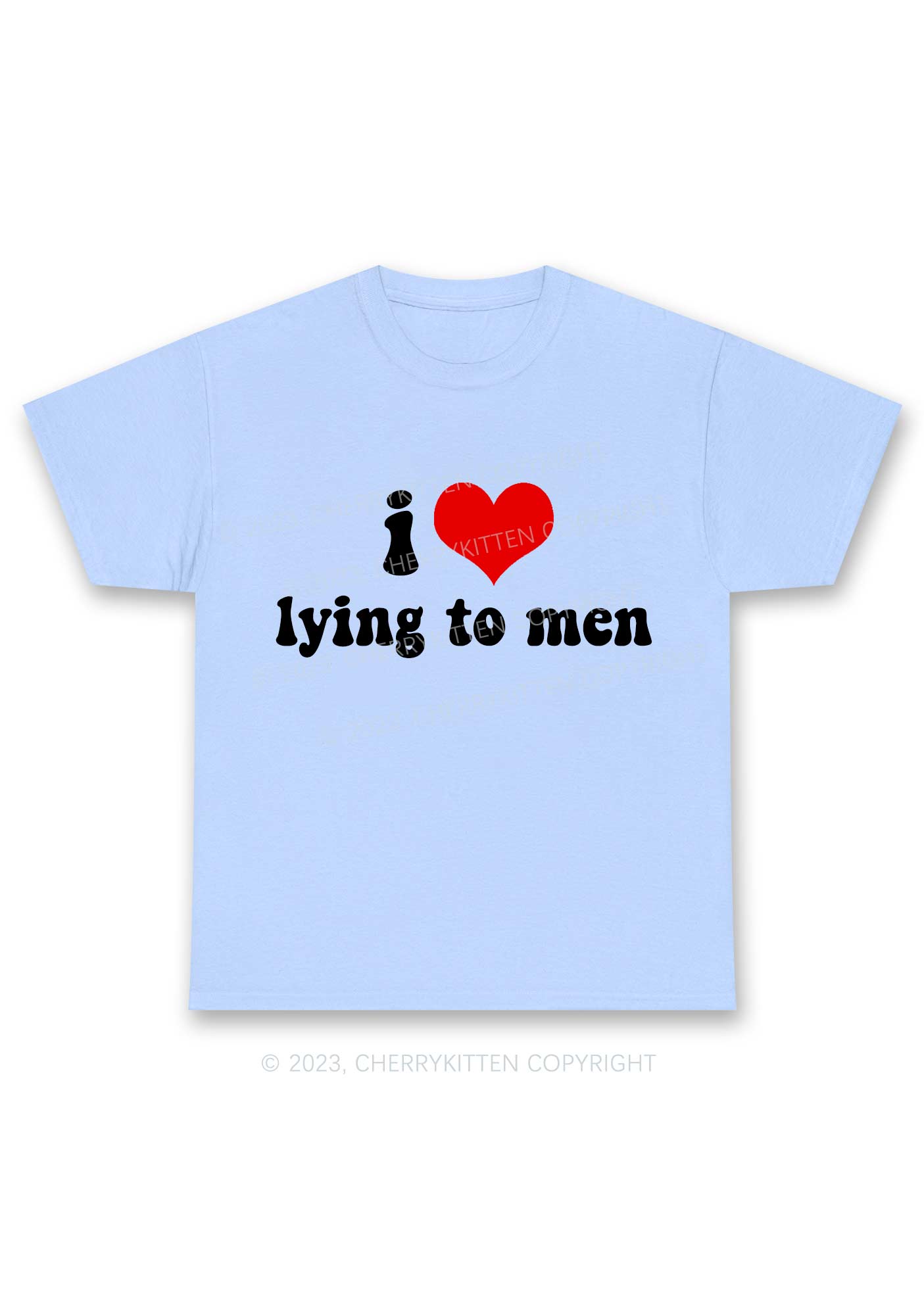 I Love Lying To Men Y2K Chunky Shirt Cherrykitten
