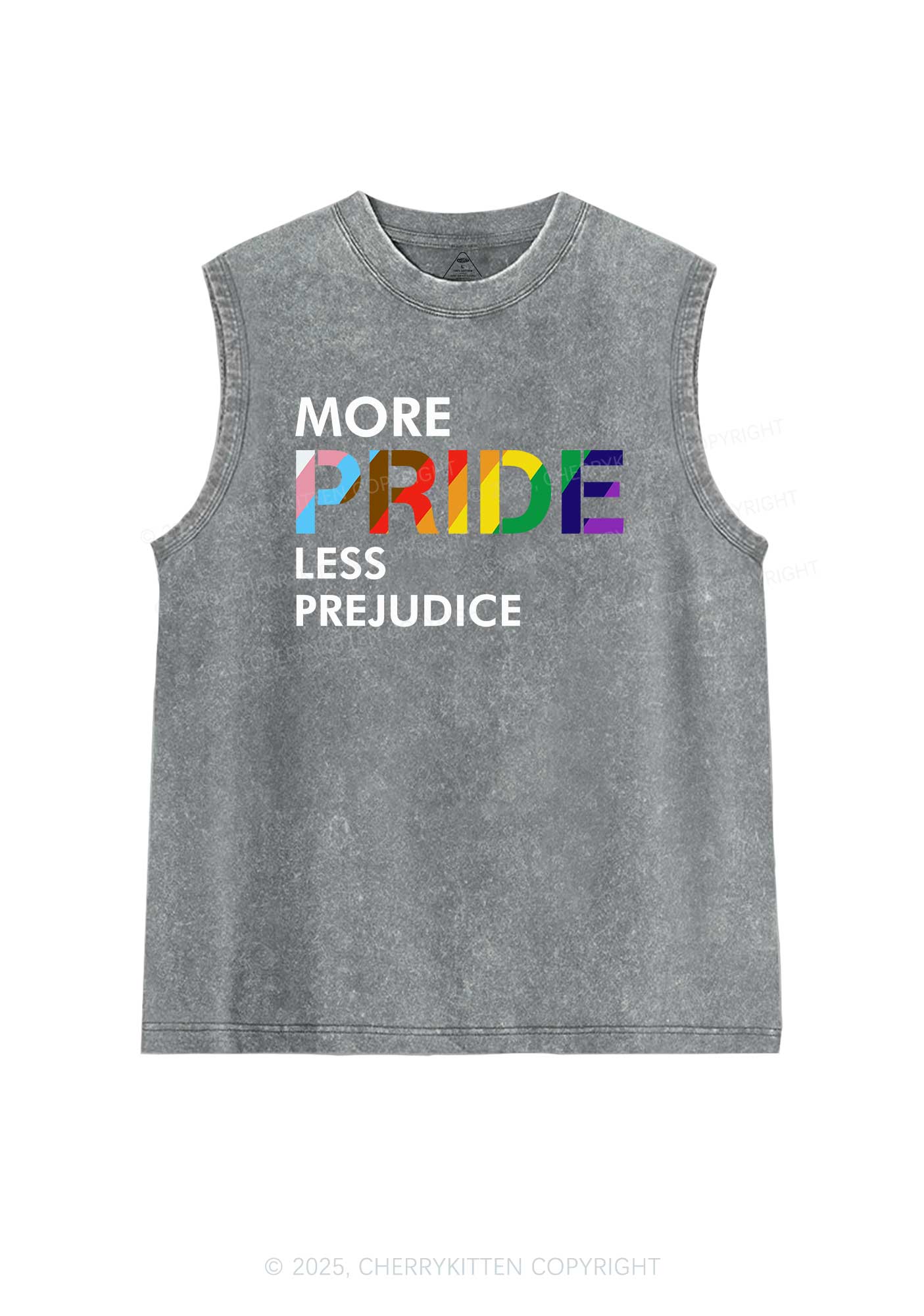 More Pride Less Prejudice Y2K Washed Muscle Tank Cherrykitten