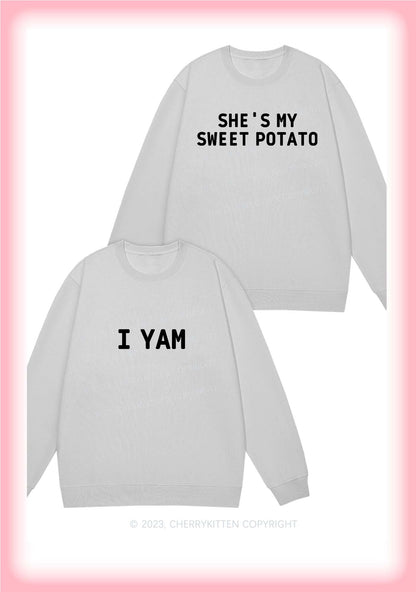 She's My Sweet Potato Y2K Valentine's Day Sweatshirt Cherrykitten