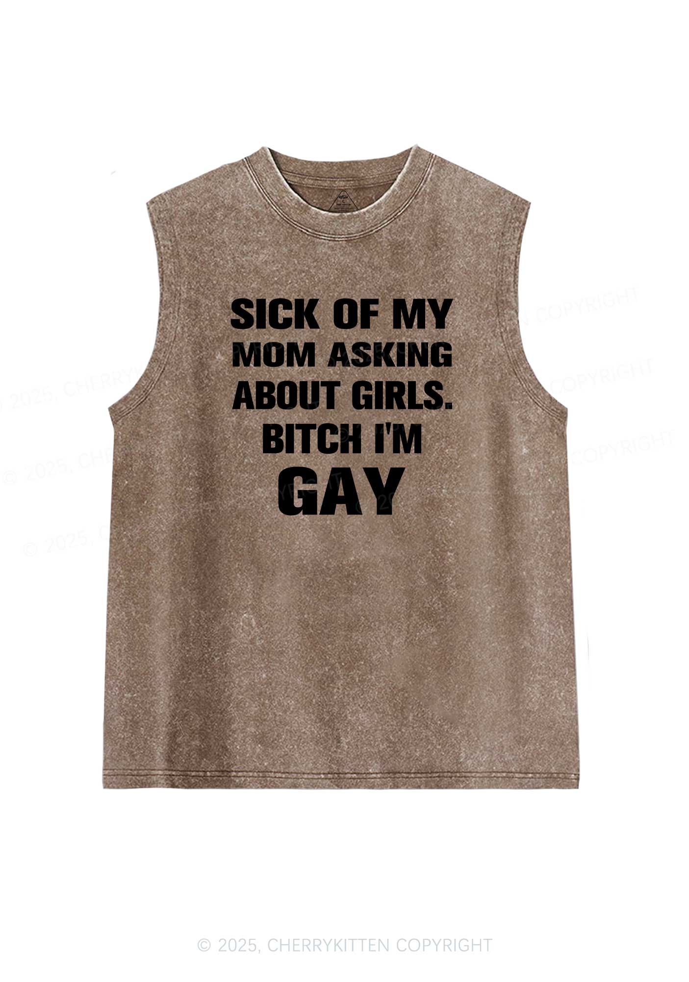 Bxxch Im Gay Pride Y2K Washed Muscle Tank Cherrykitten