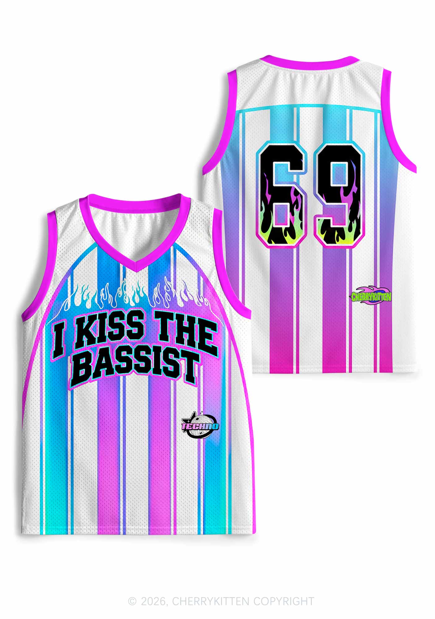 I Kiss The Bassist Y2K Sport Jersey Tank Cherrykitten