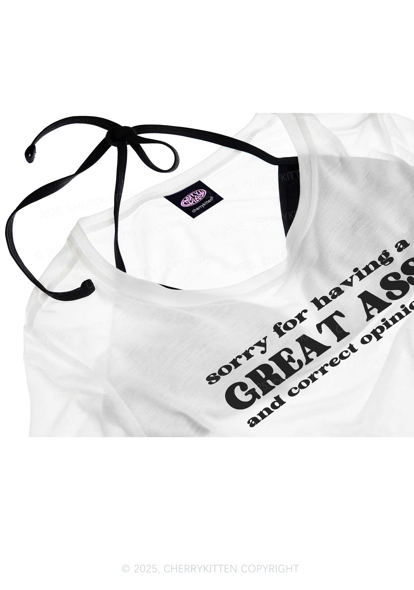 Sorry For Having Great Axx Y2K Sheer Boyfriend Tee Cherrykitten