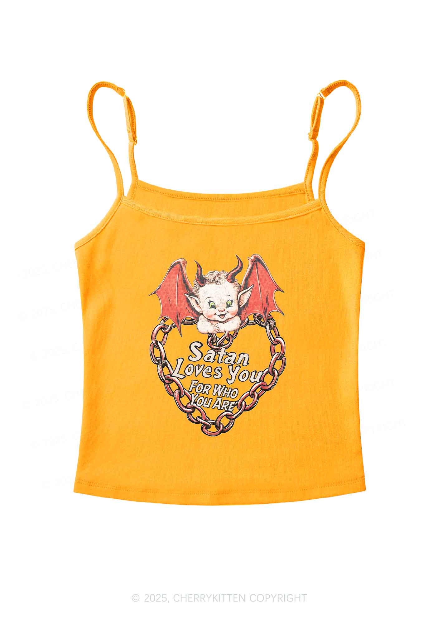 Satan Loves You Y2K Spaghetti Strap Cami Cherrykitten