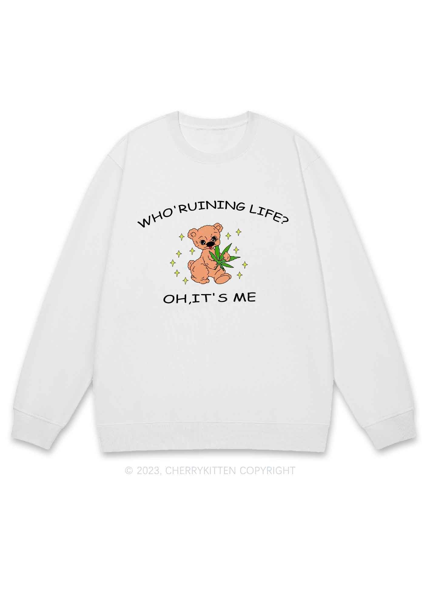 Who' Ruining Life Y2K Sweatshirt Cherrykitten