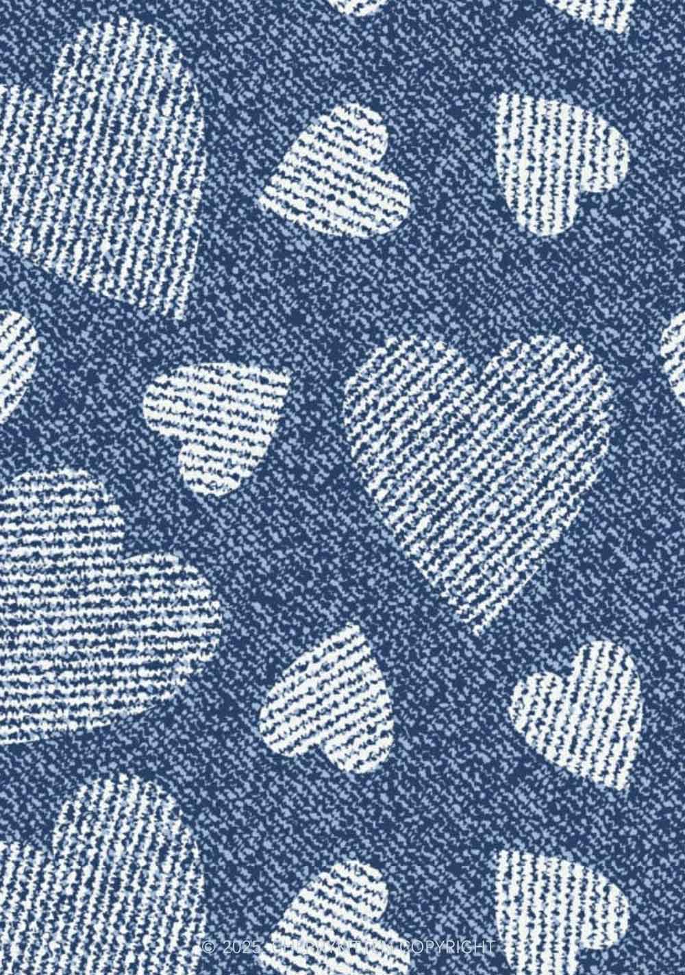Denim Heartbeat Y2K Print Bikini Set Cherrykitten