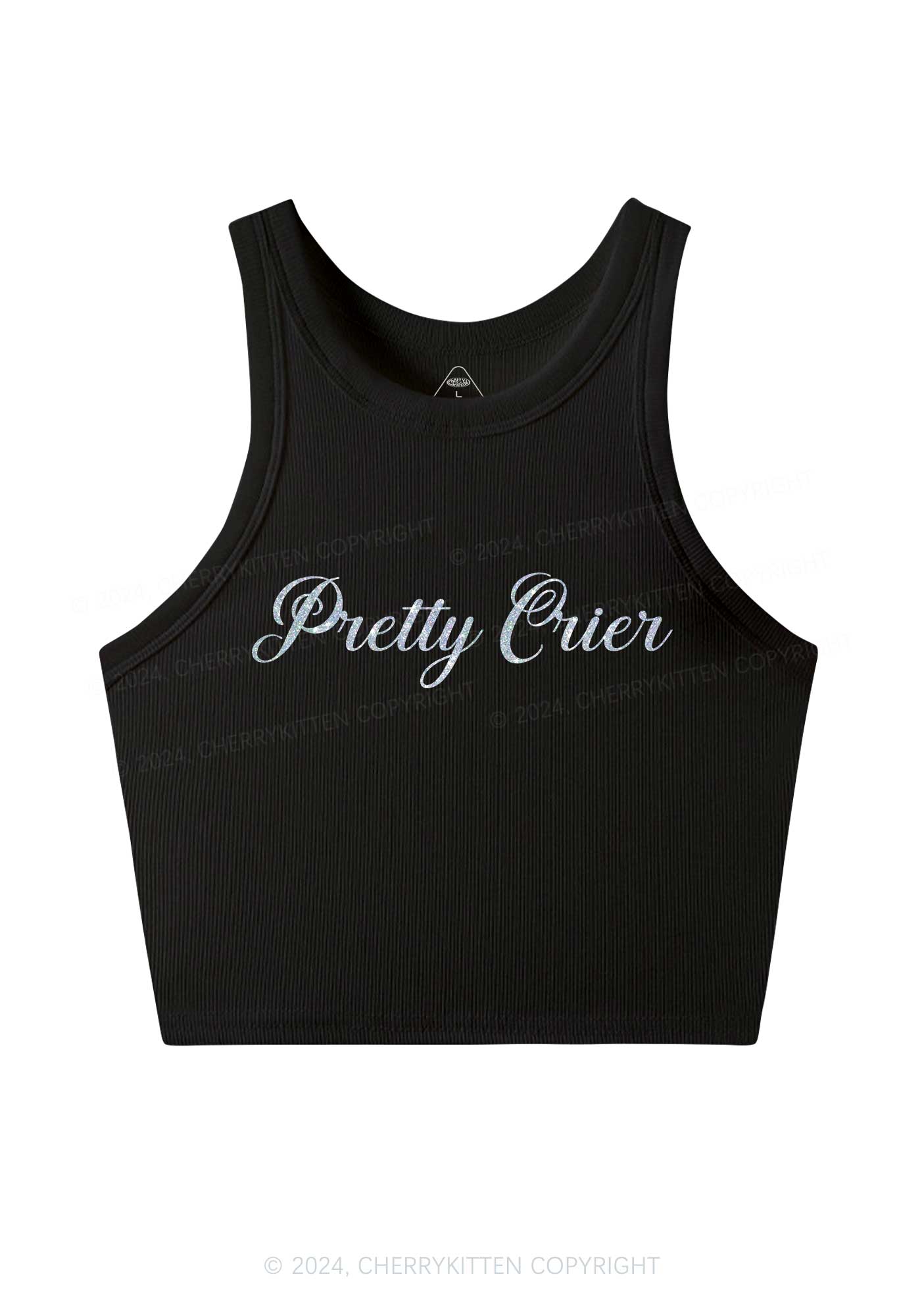 Pretty Crier Y2K Crop Tank Top Cherrykitten