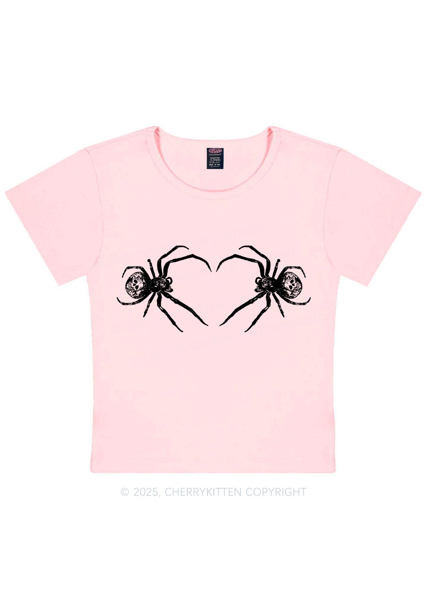 Skull Spider Y2K Baby Tee Cherrykitten