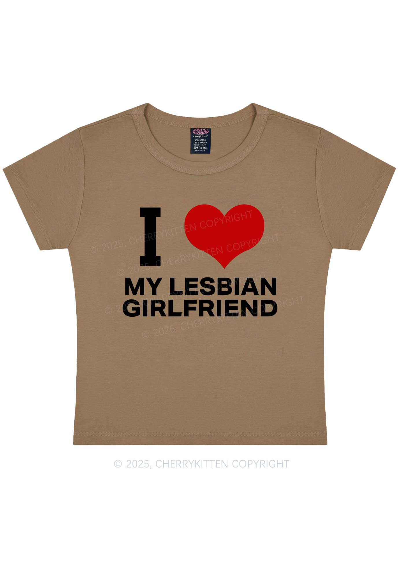I Love My Lesbian GF Y2K Baby Tee Cherrykitten