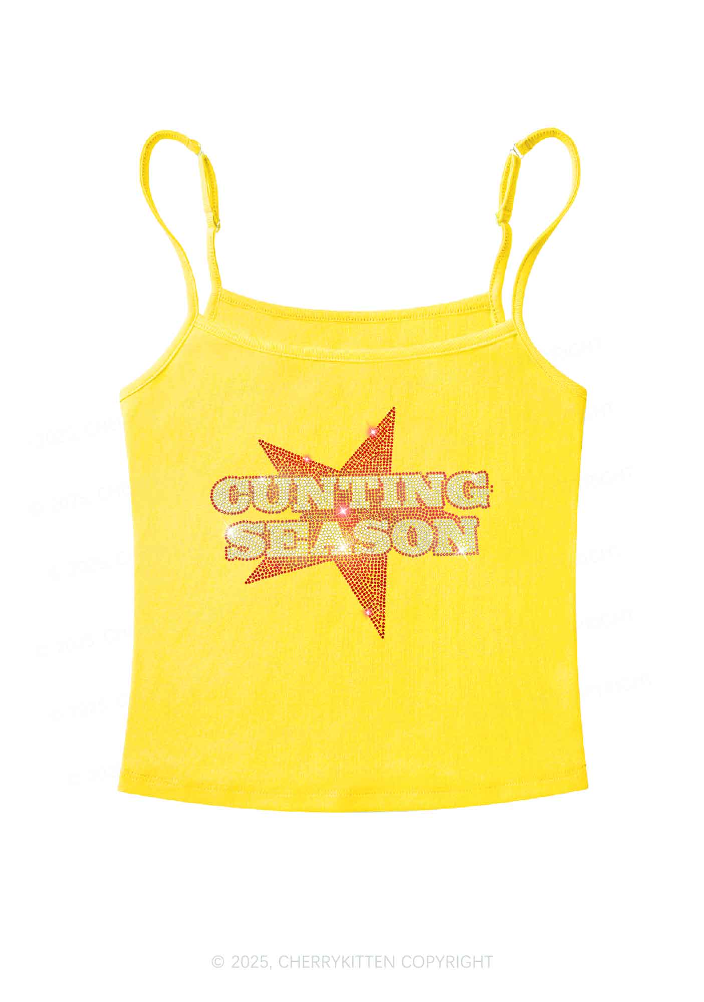 Rhinestone Cxxting Season Y2K Spaghetti Strap Cami Cherrykitten