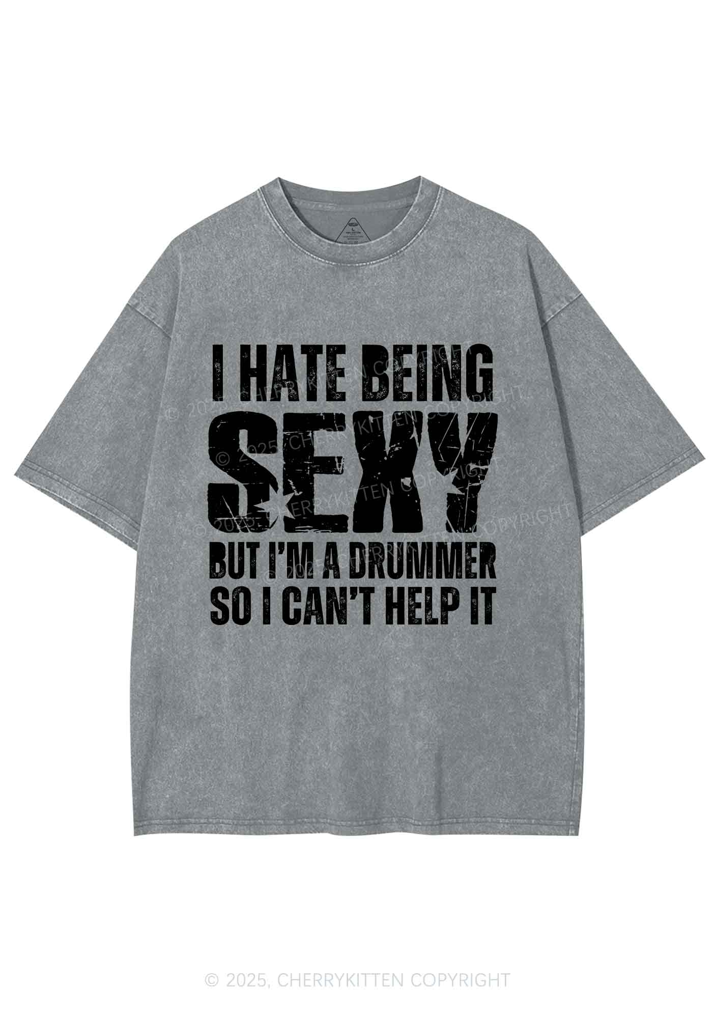 I Hate Being Sexy Y2K Shirts Washed Tee Cherrykitten