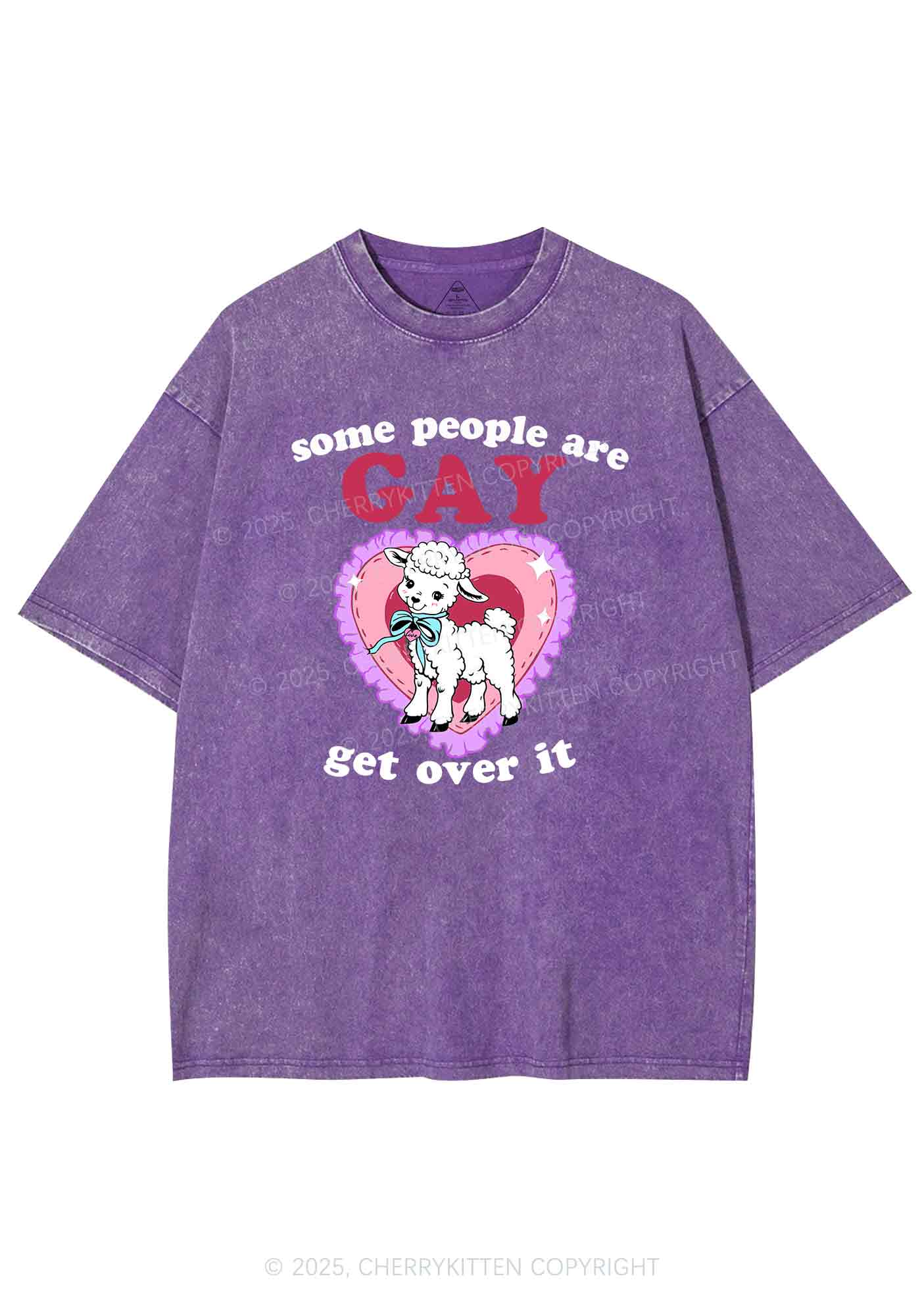 Some People Are Gay Pride Y2K Shirts Washed Tee Cherrykitten