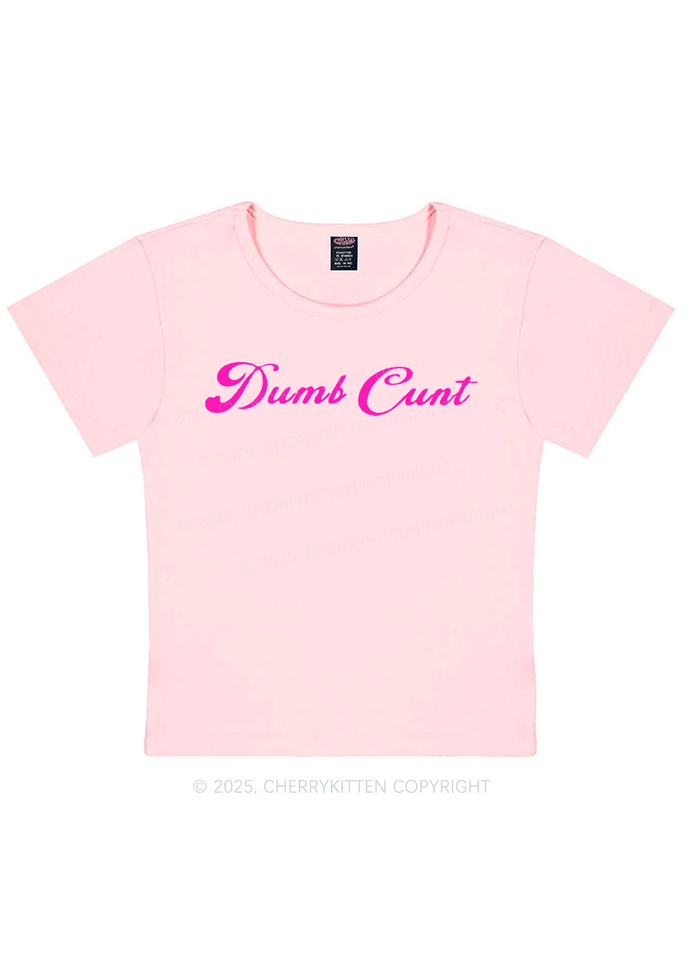 Dumb Cxxt Y2K Baby Tee Cherrykitten