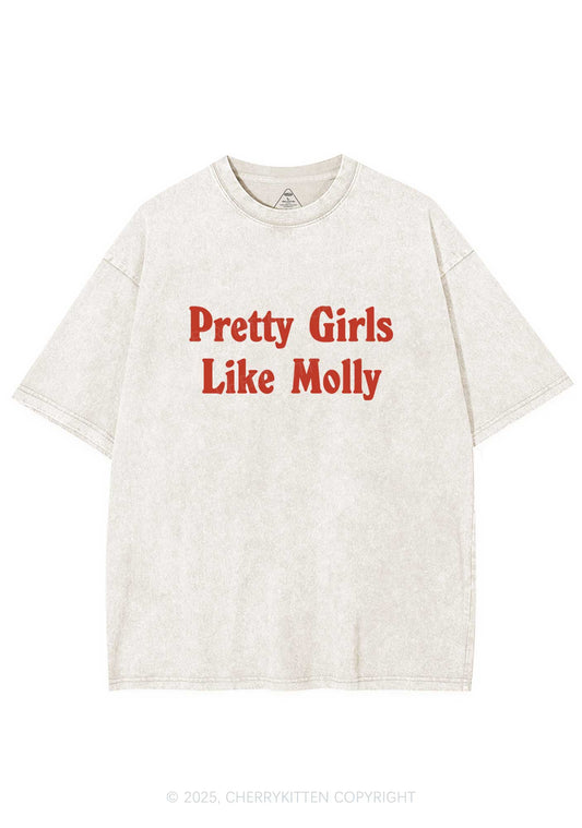 Pretty Girls Like Molly Y2K Washed Tee Cherrykitten