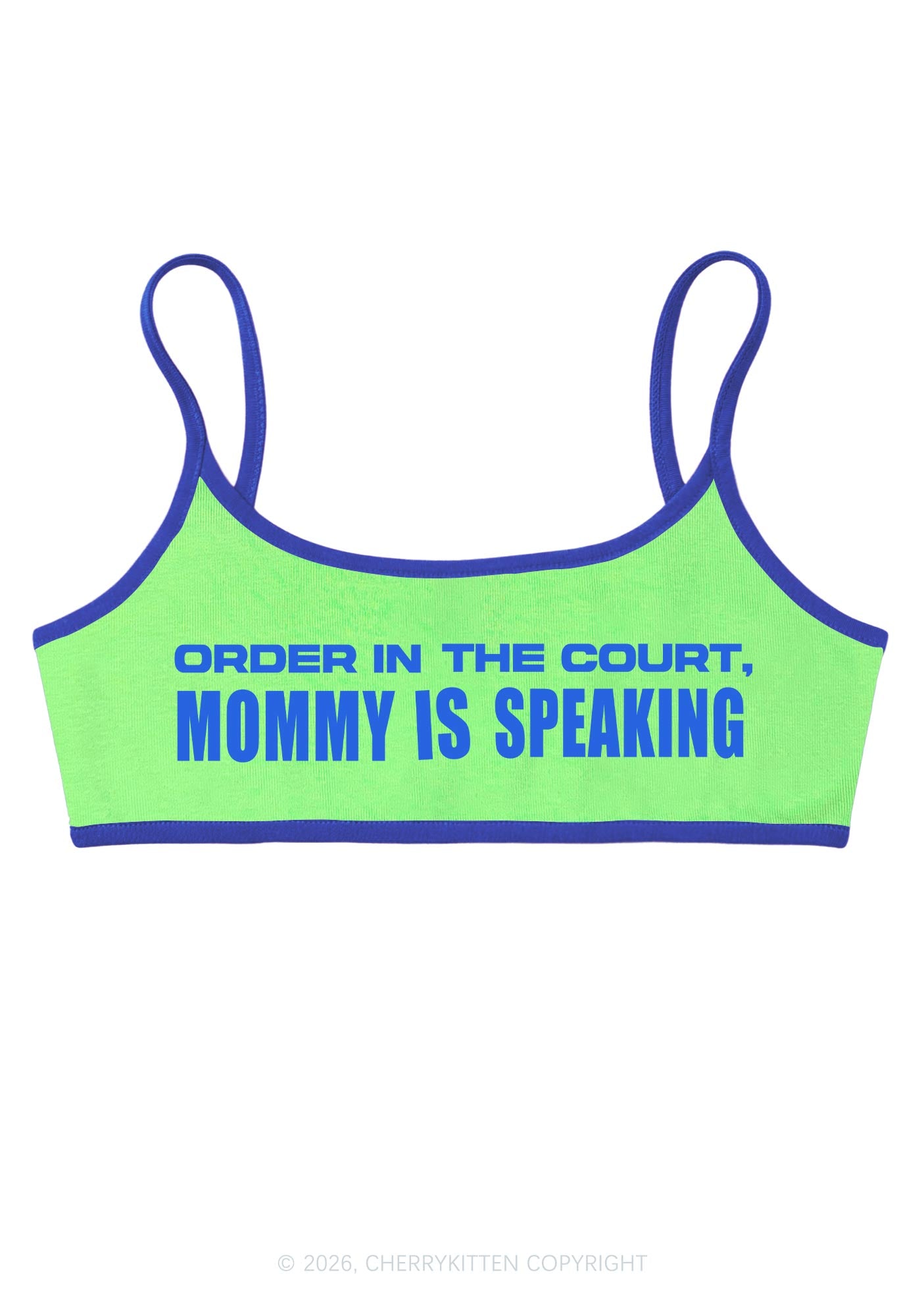 Mommy Is Speaking Y2K Super Crop Cami Cherrykitten