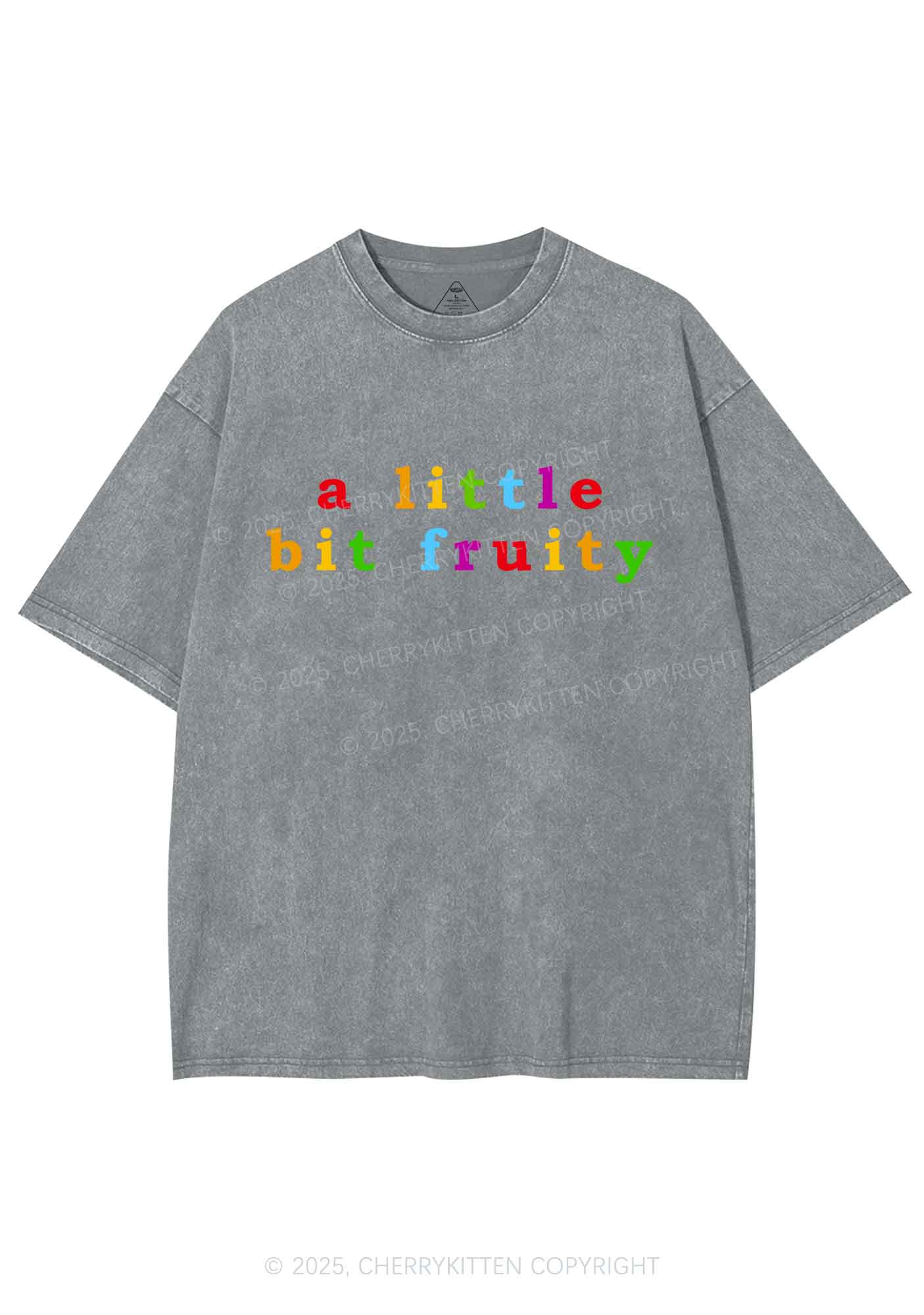 A Little Bit Fruity Y2K Shirts Washed Tee Cherrykitten