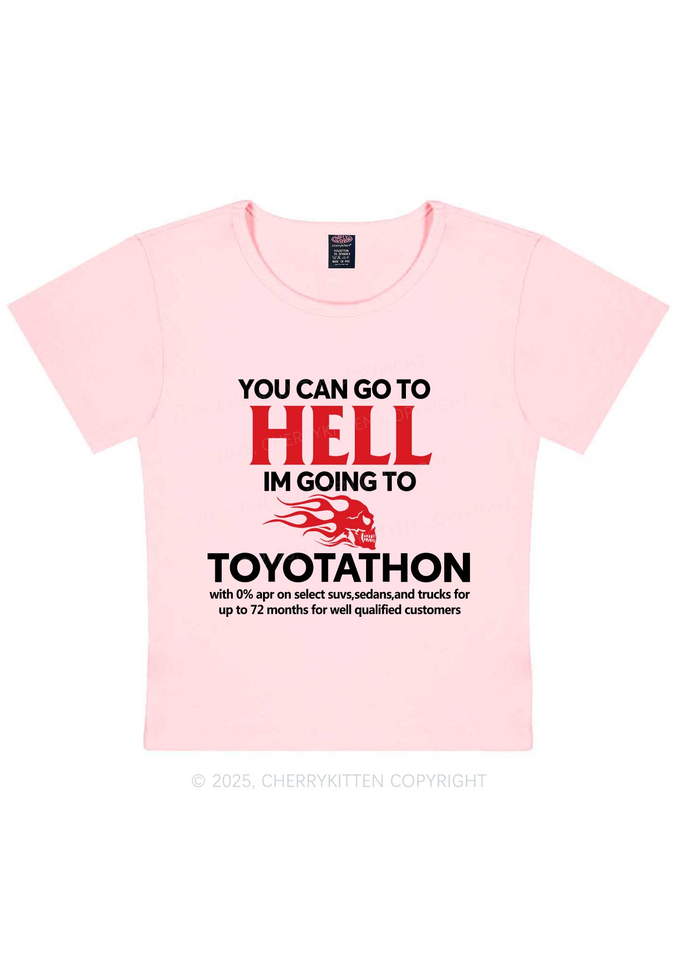 You Can Go Hell Y2K Baby Tee Cherrykitten