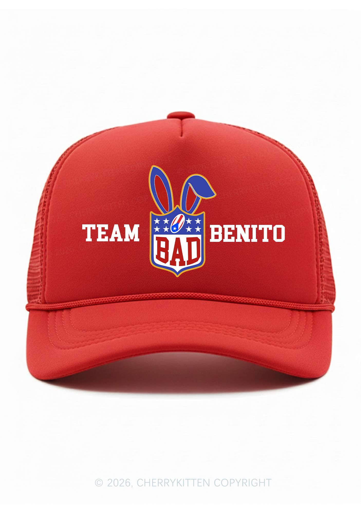Pink Football Bunny Y2K Trucker Hat Cherrykitten