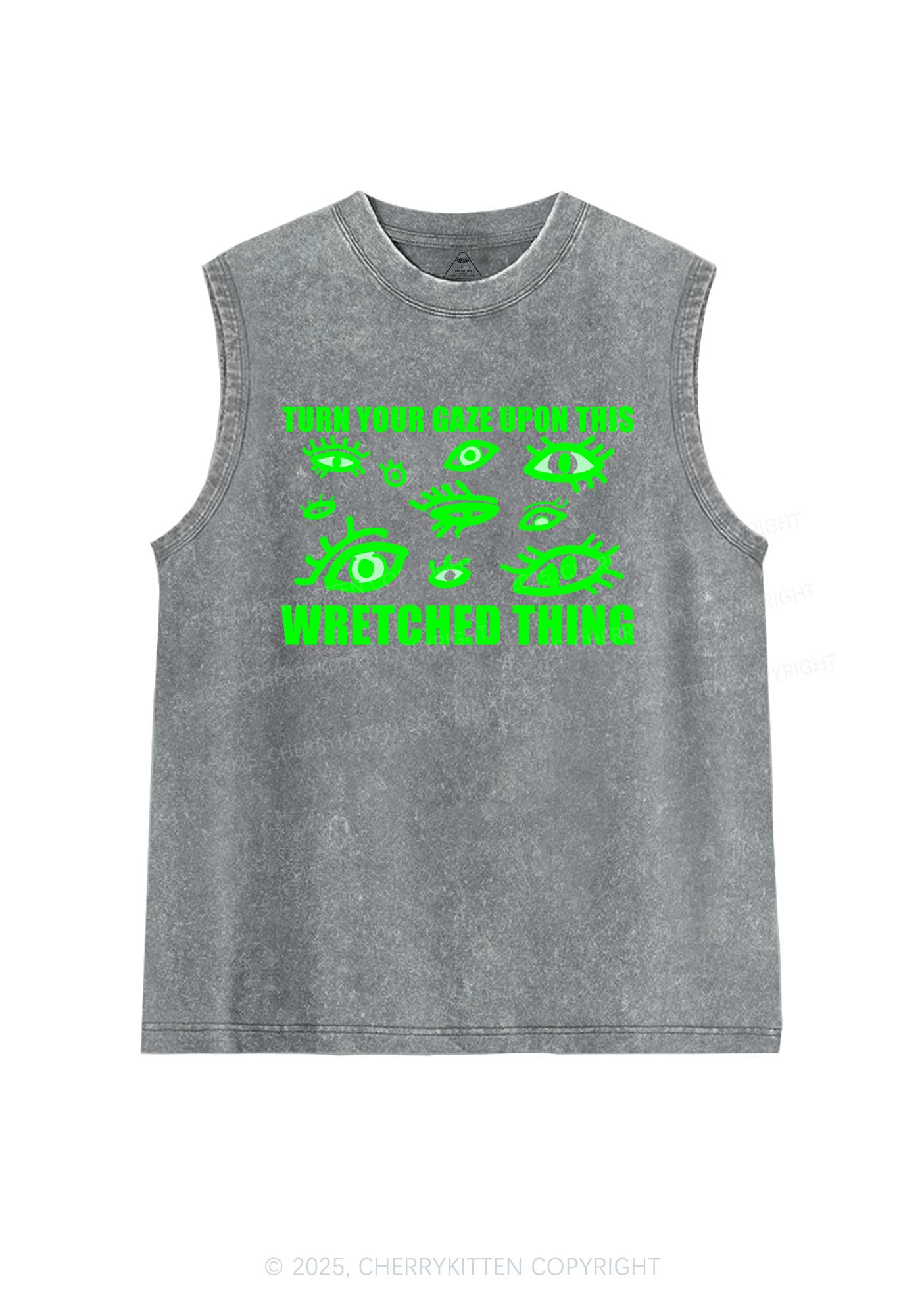 Turn Your Gaze Upon This Y2K Washed Muscle Tank Cherrykitten