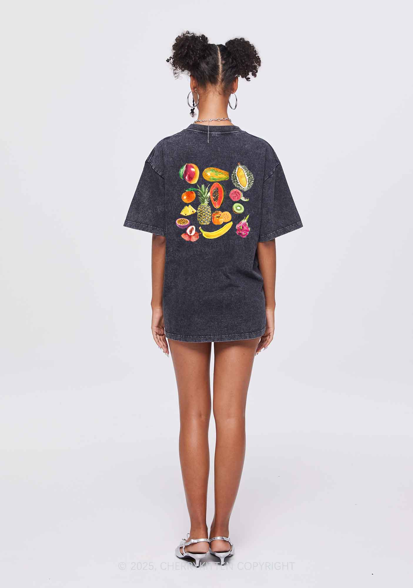 Fruity Two Sides Pride Y2K Shirts Washed Tee Cherrykitten