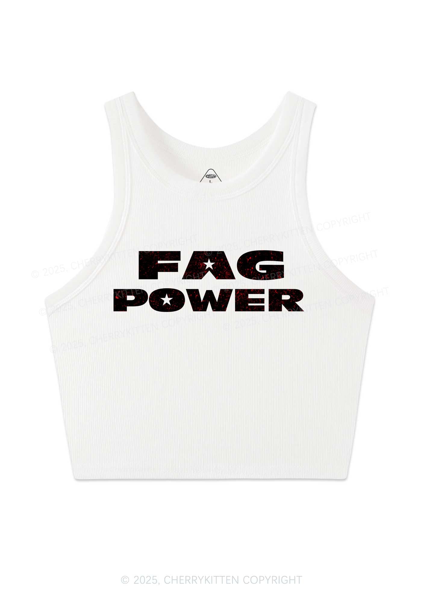 Fag Power Pride Y2K Crop Tank Top Cherrykitten