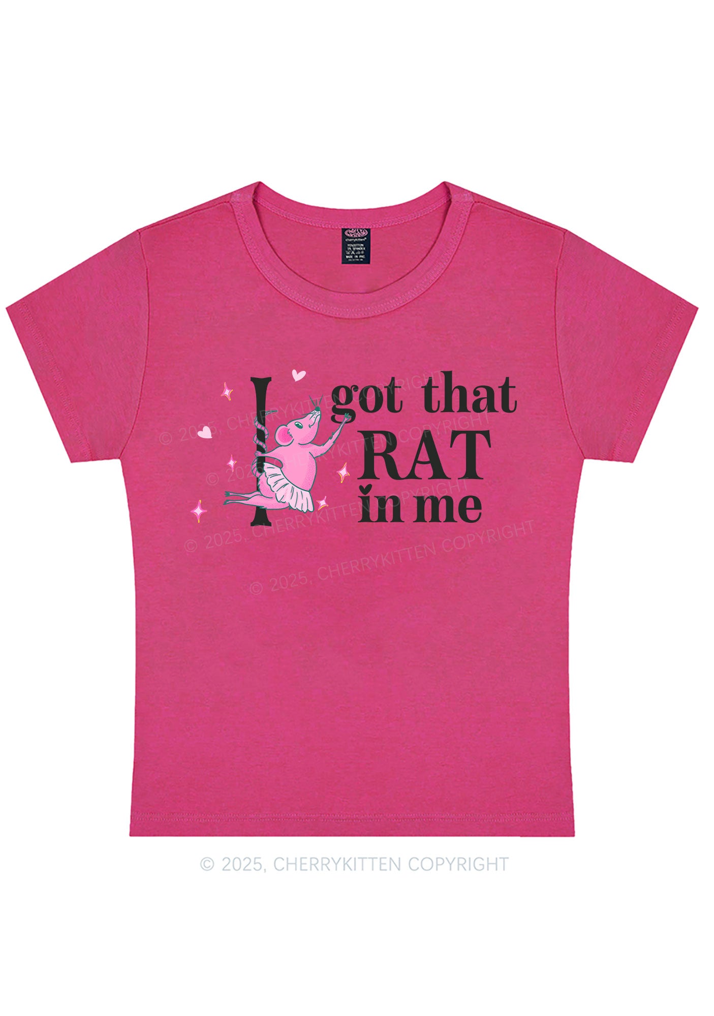 Got Rat In Me Y2K Baby Tee Cherrykitten