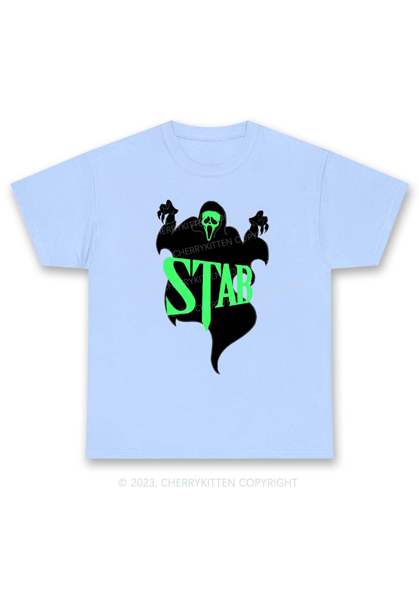 Stab Ghost Halloween Y2K Chunky Shirt Cherrykitten