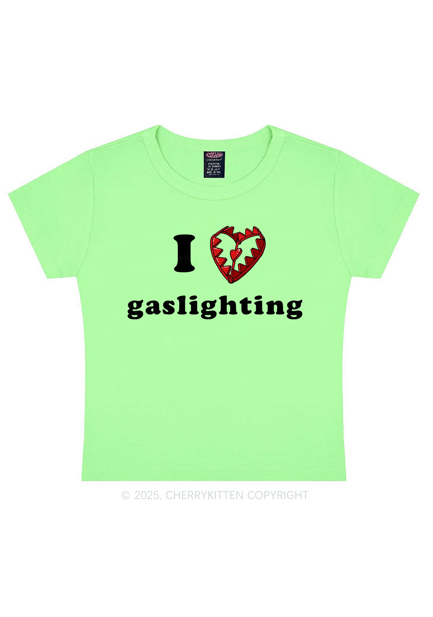 Love Gaslighting Y2K Baby Tee Cherrykitten