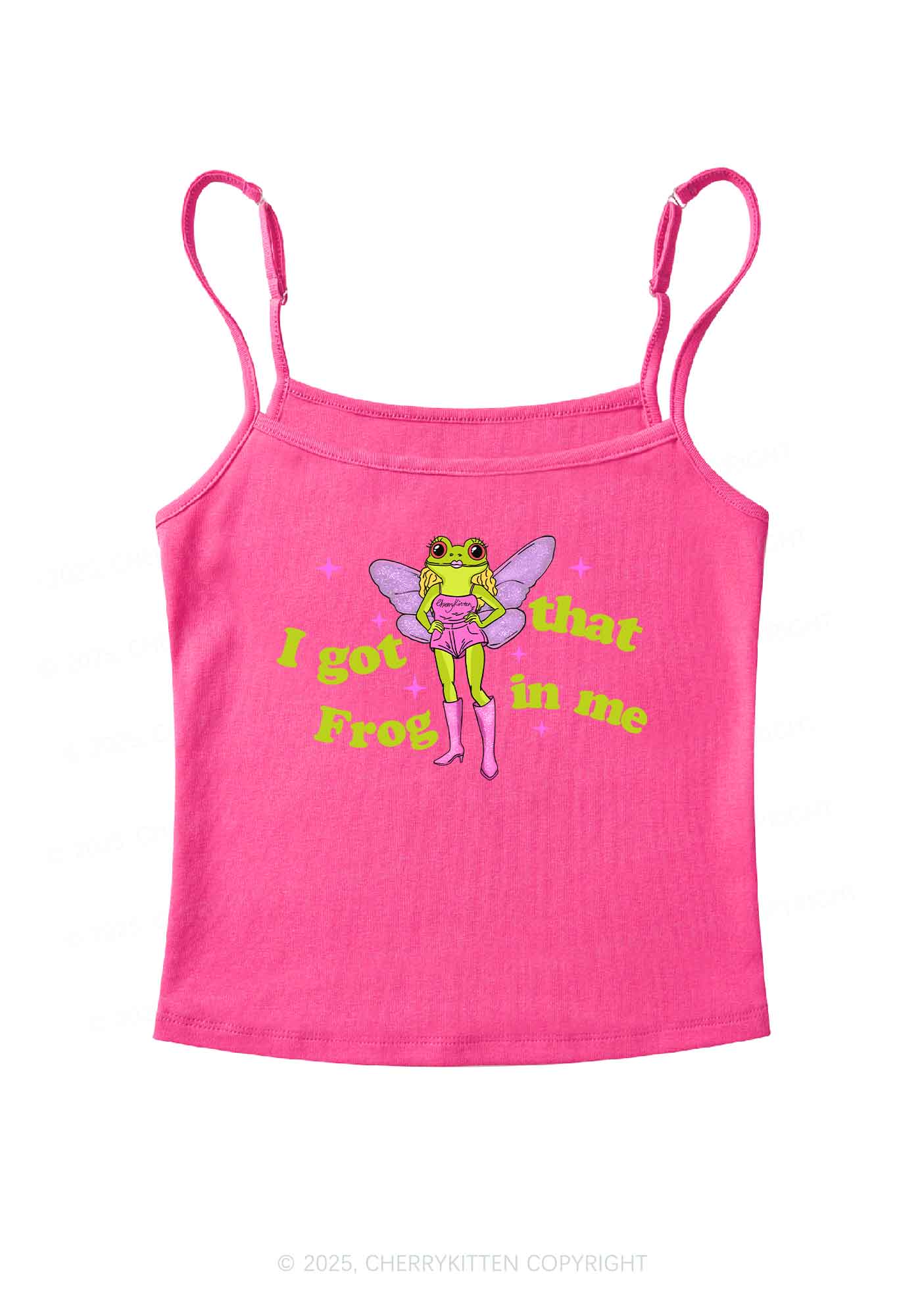 I Got That Frog Y2K Spaghetti Strap Cami Cherrykitten