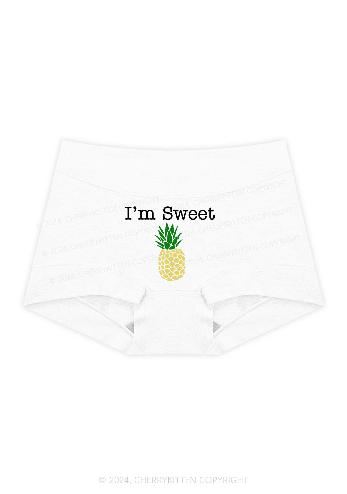 Sweet Pineapple Y2K Mid Rise Waist Boyshort Cherrykitten