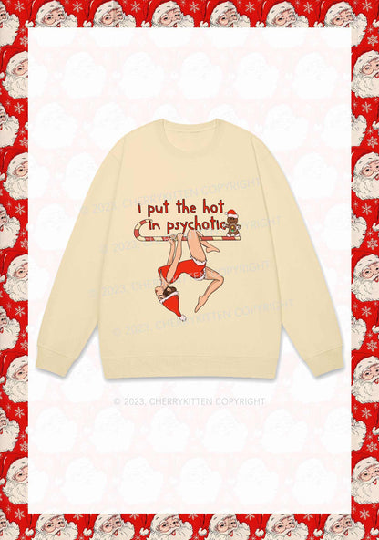 Christmas Yoga Girl Y2K Sweatshirt Cherrykitten