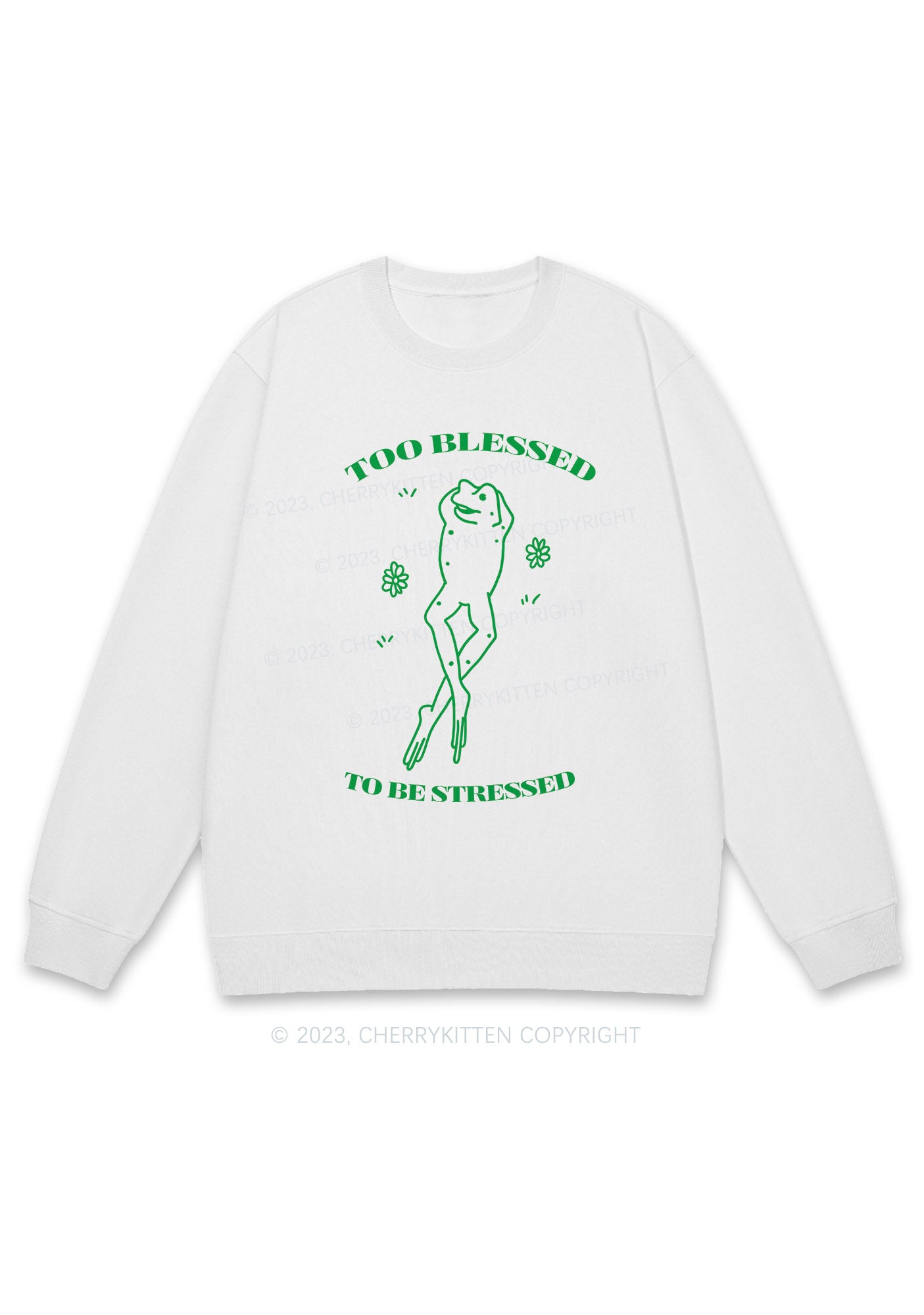 Too Blessed To Be Stressed Y2K Sweatshirt