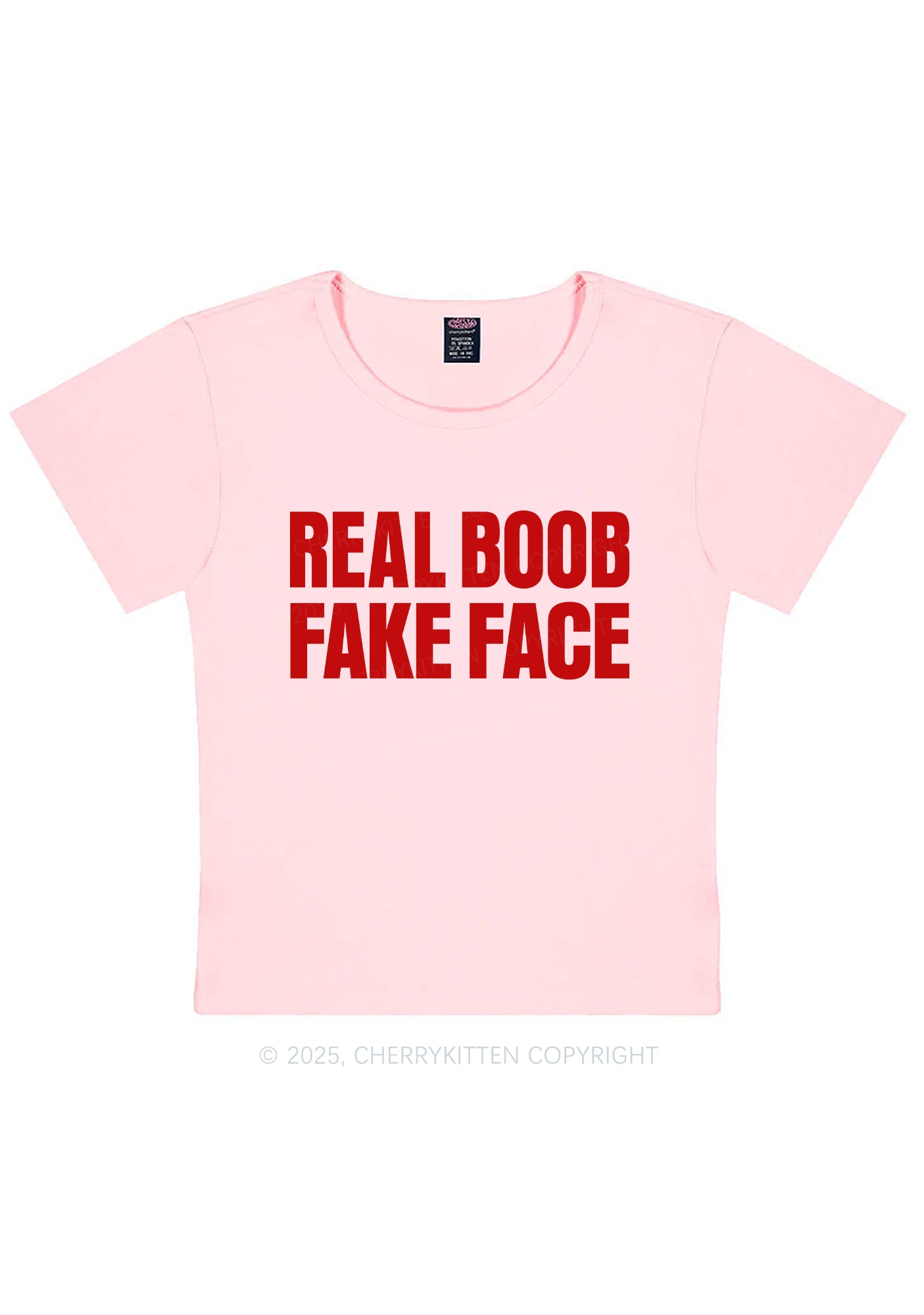Fake Face Real Bxxb Y2K Baby Tee Cherrykitten
