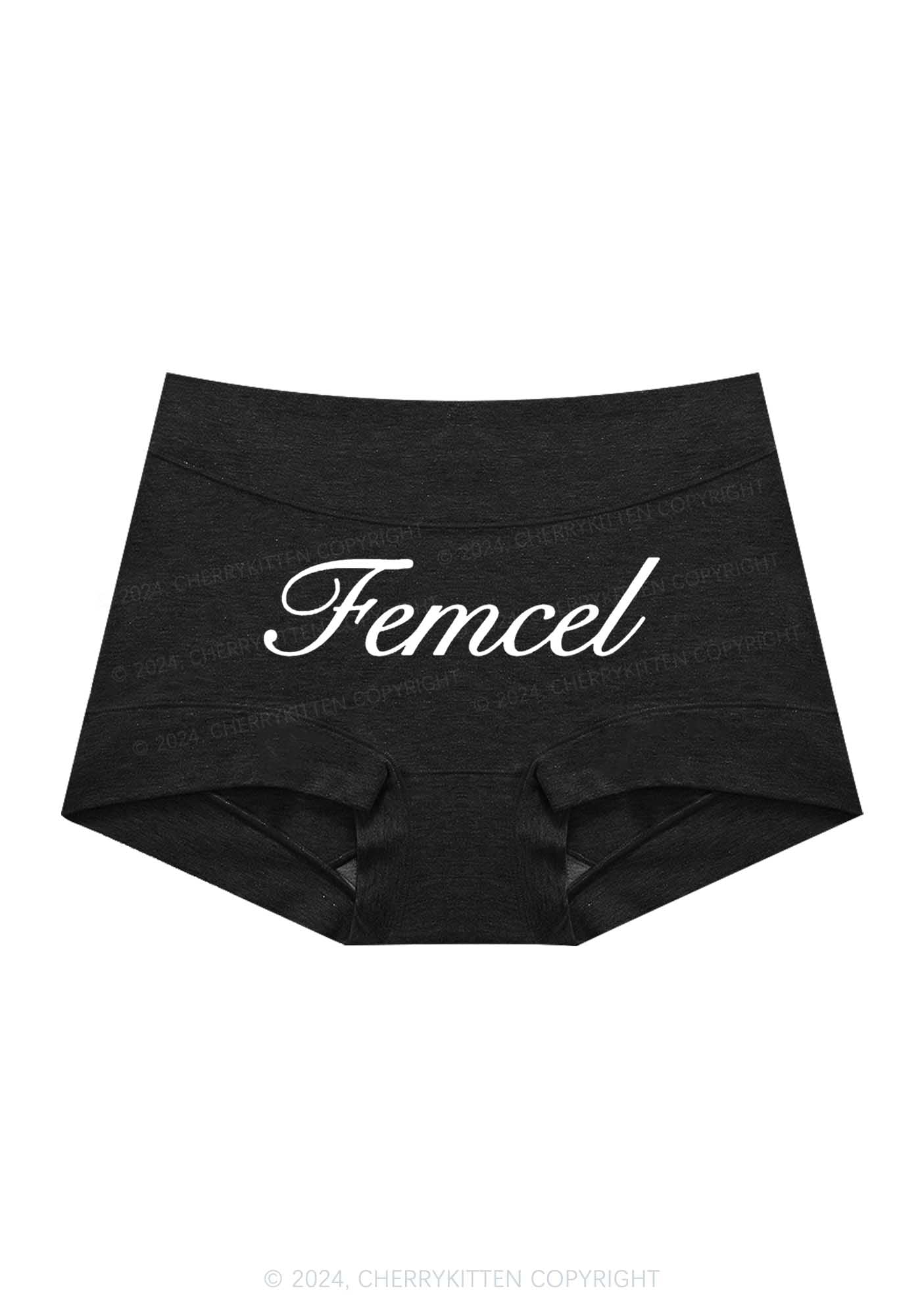 Femcel Y2K Mid Rise Waist Boyshort Cherrykitten