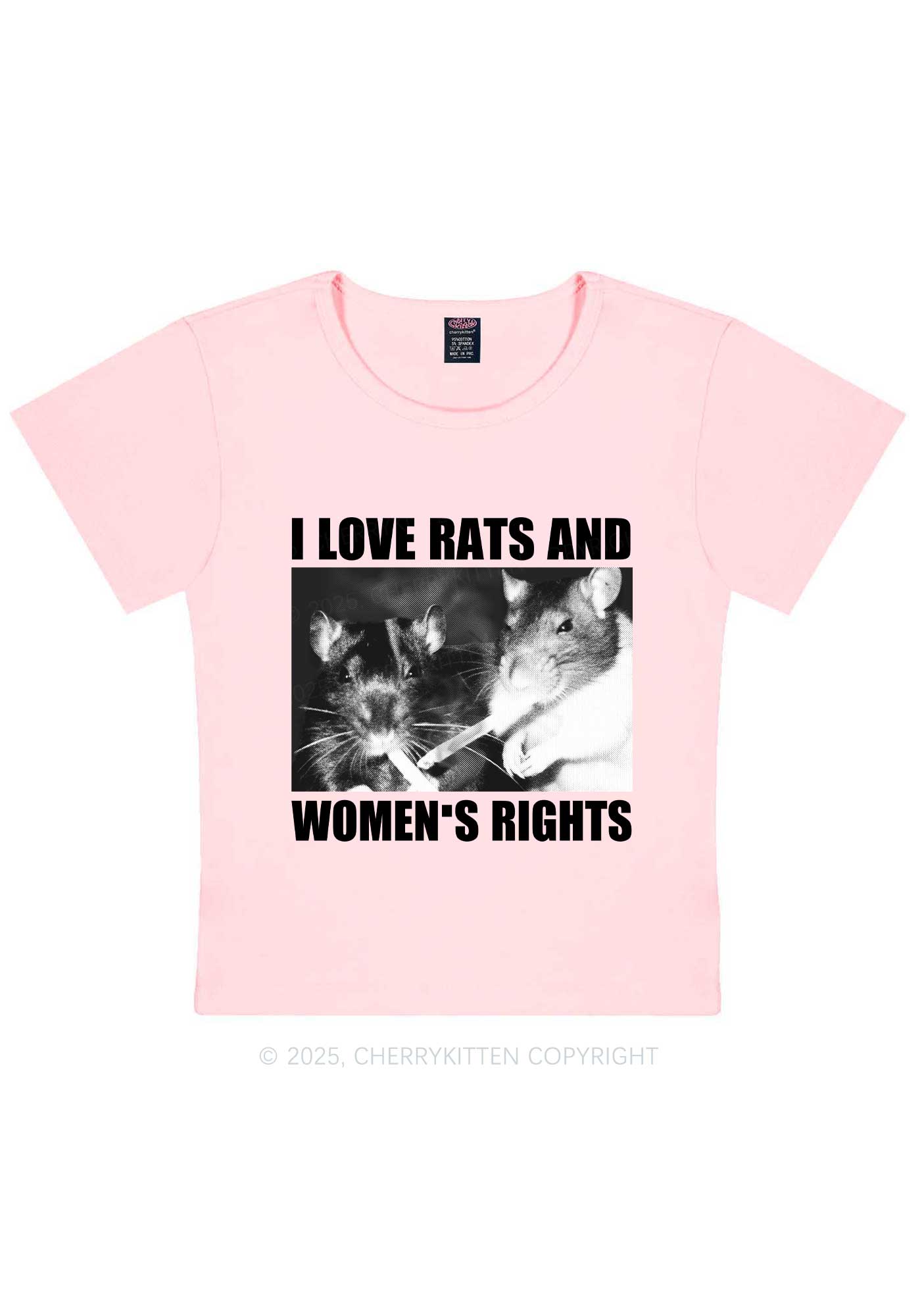 I Love Smoking Rats Y2K Baby Tee Cherrykitten