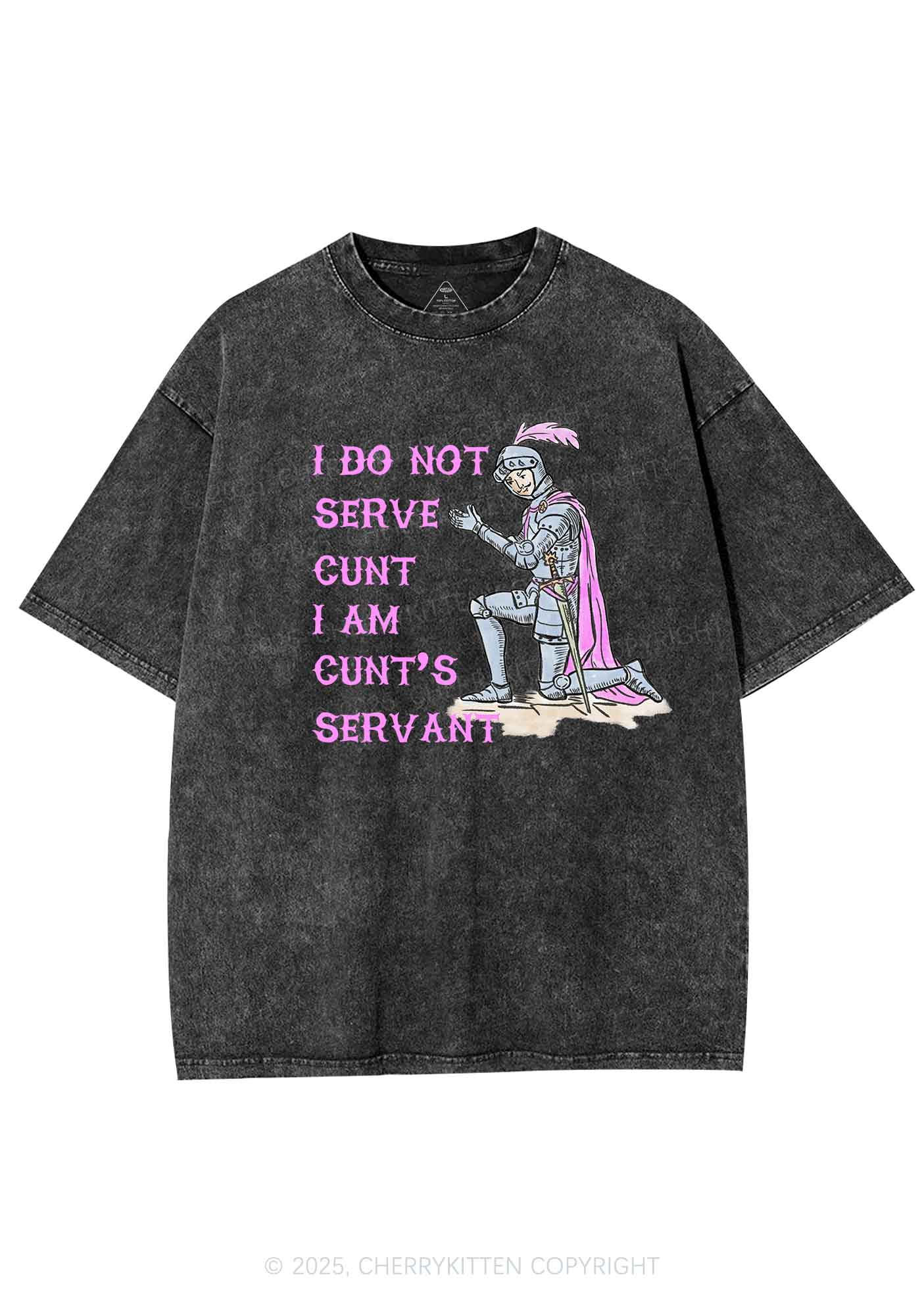 I Am Cxxt Servant Y2K Shirts Washed Tee Cherrykitten