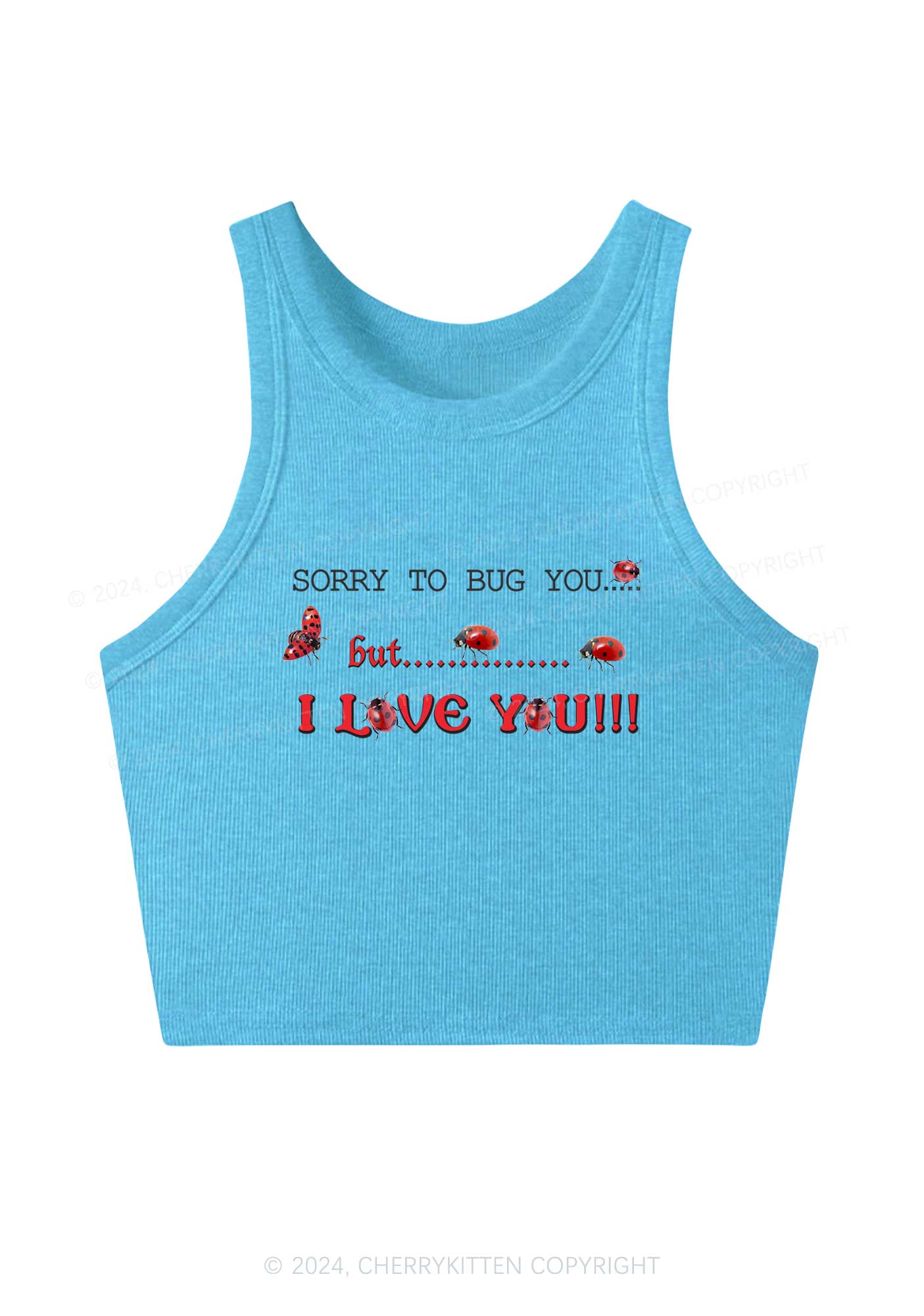 Sorry To Bug You Y2K Crop Tank Top Cherrykitten