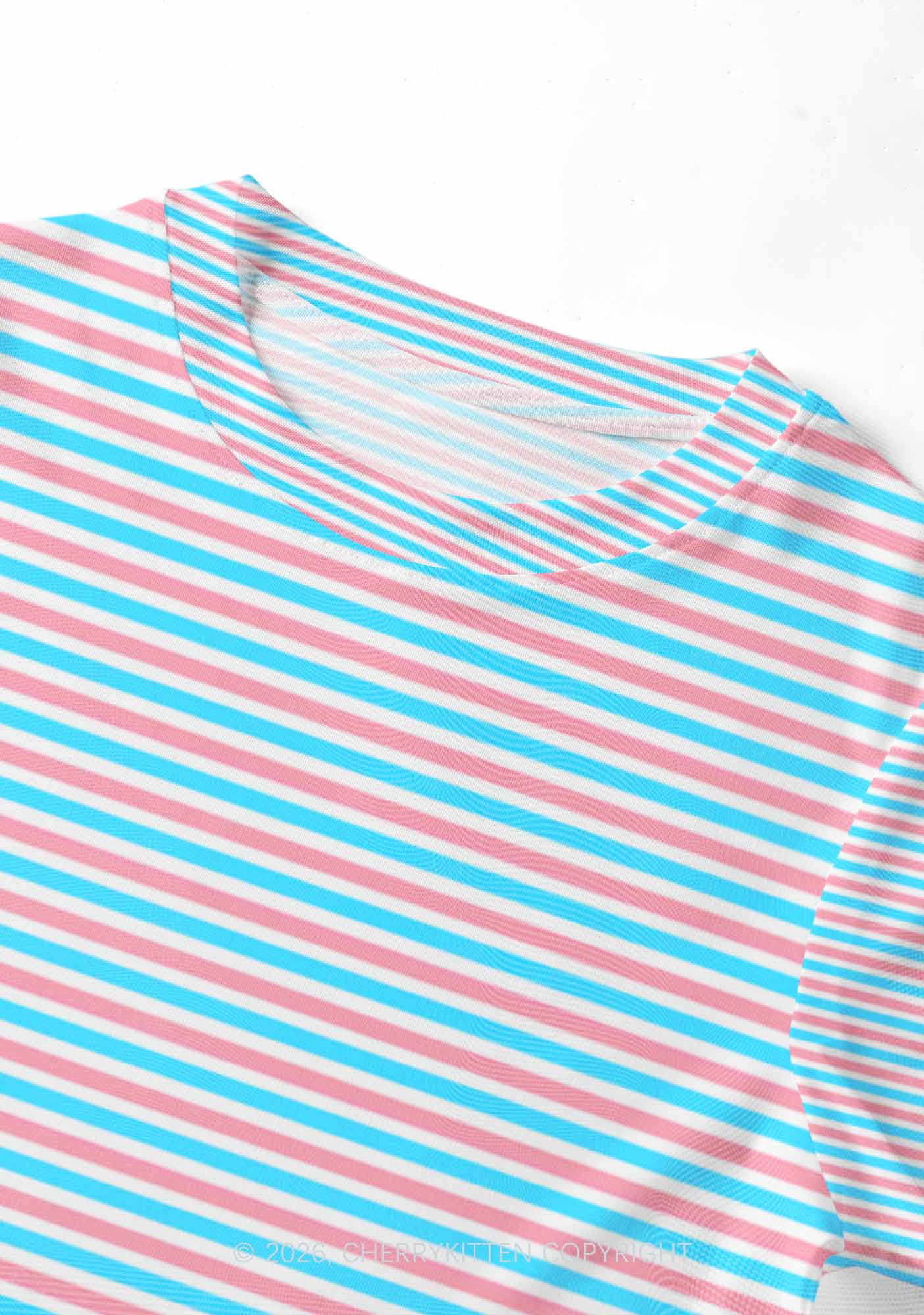 Trans Stripes Pride Y2K Mesh Crop Top Cherrykitten