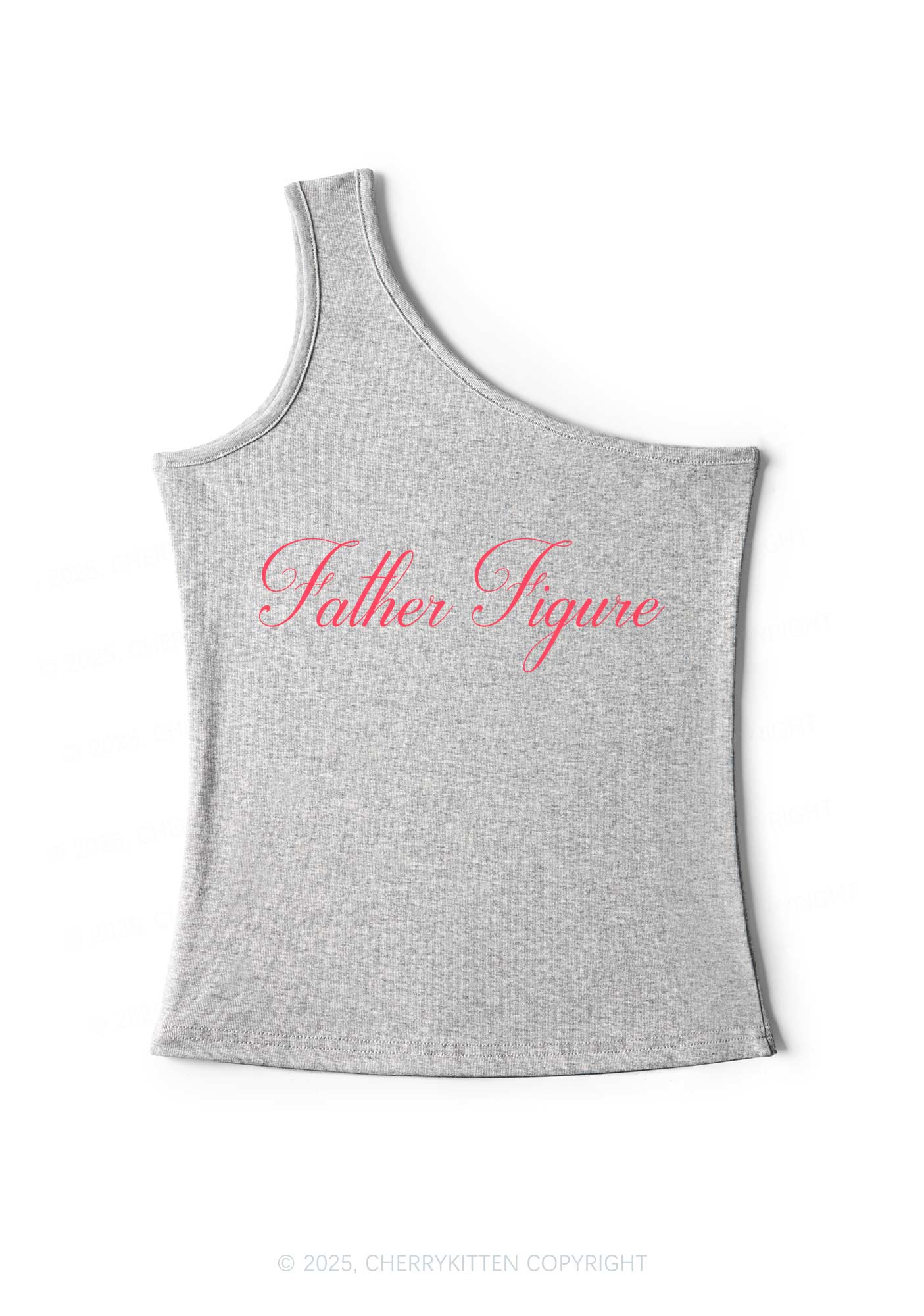 Father Figure Y2K One Shoulder Tank Top Cherrykitten