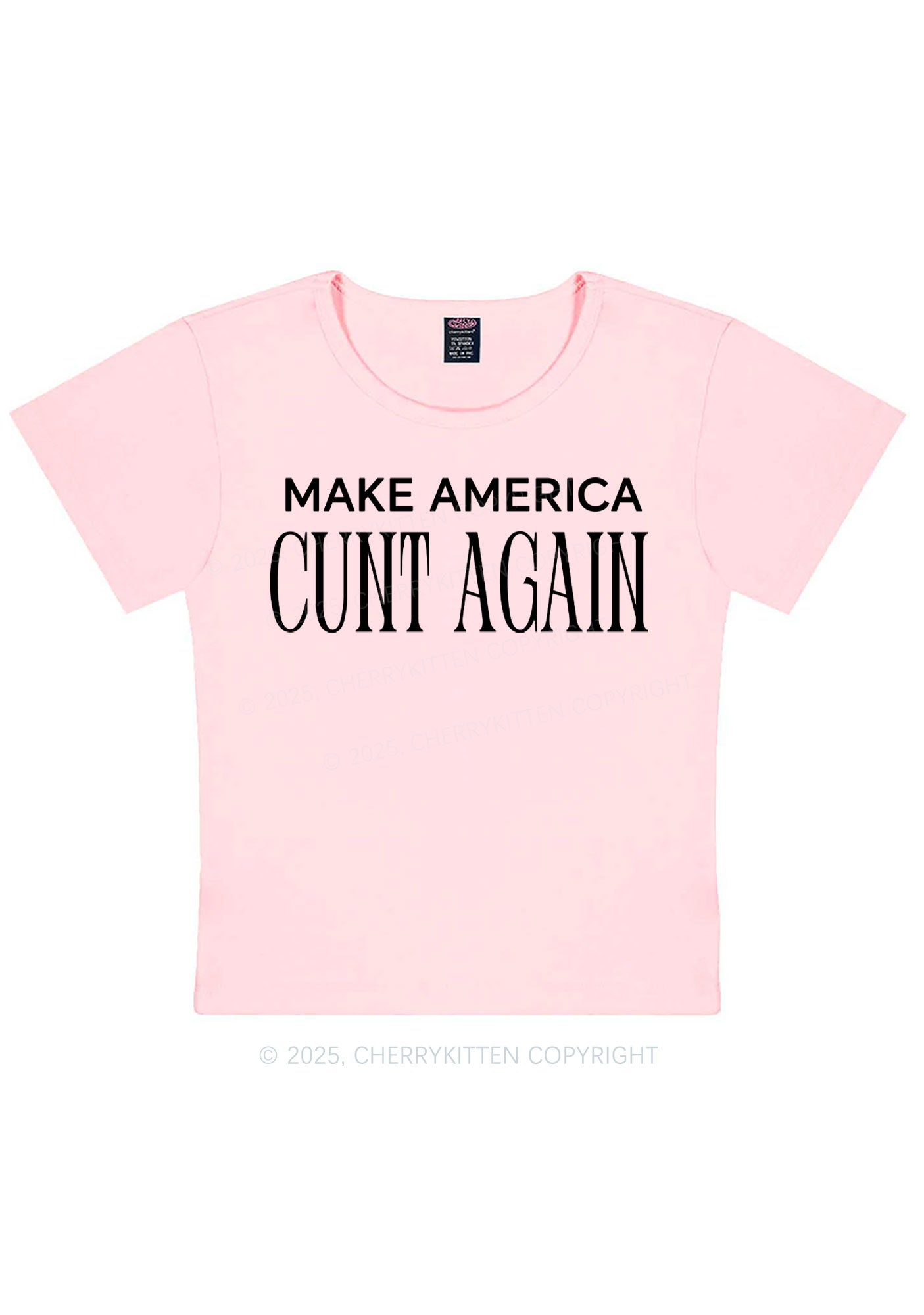 Make America Cxxt Again Y2K Baby Tee Cherrykitten
