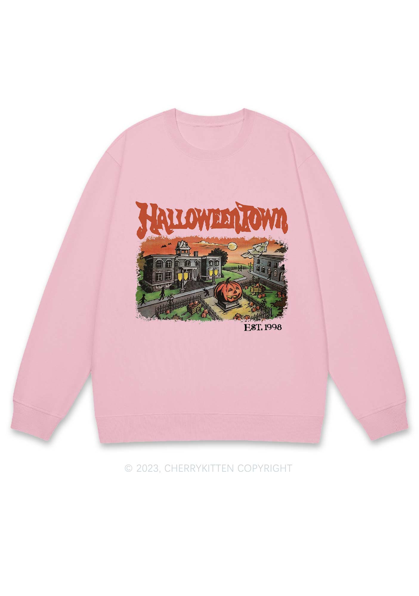 Halloween Town EST 1998 Y2K Sweatshirt Cherrykitten