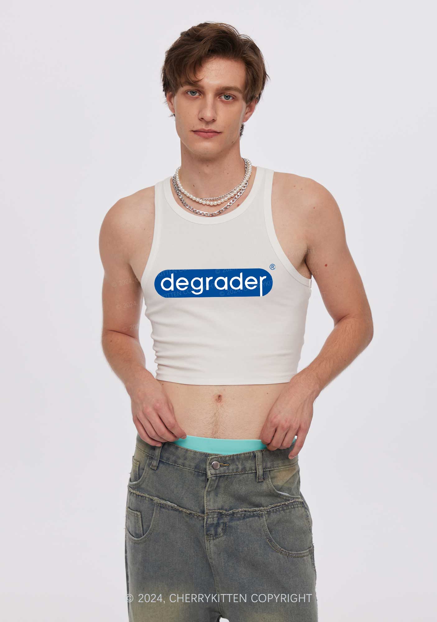 Degrader Y2K Crop Tank Top Cherrykitten