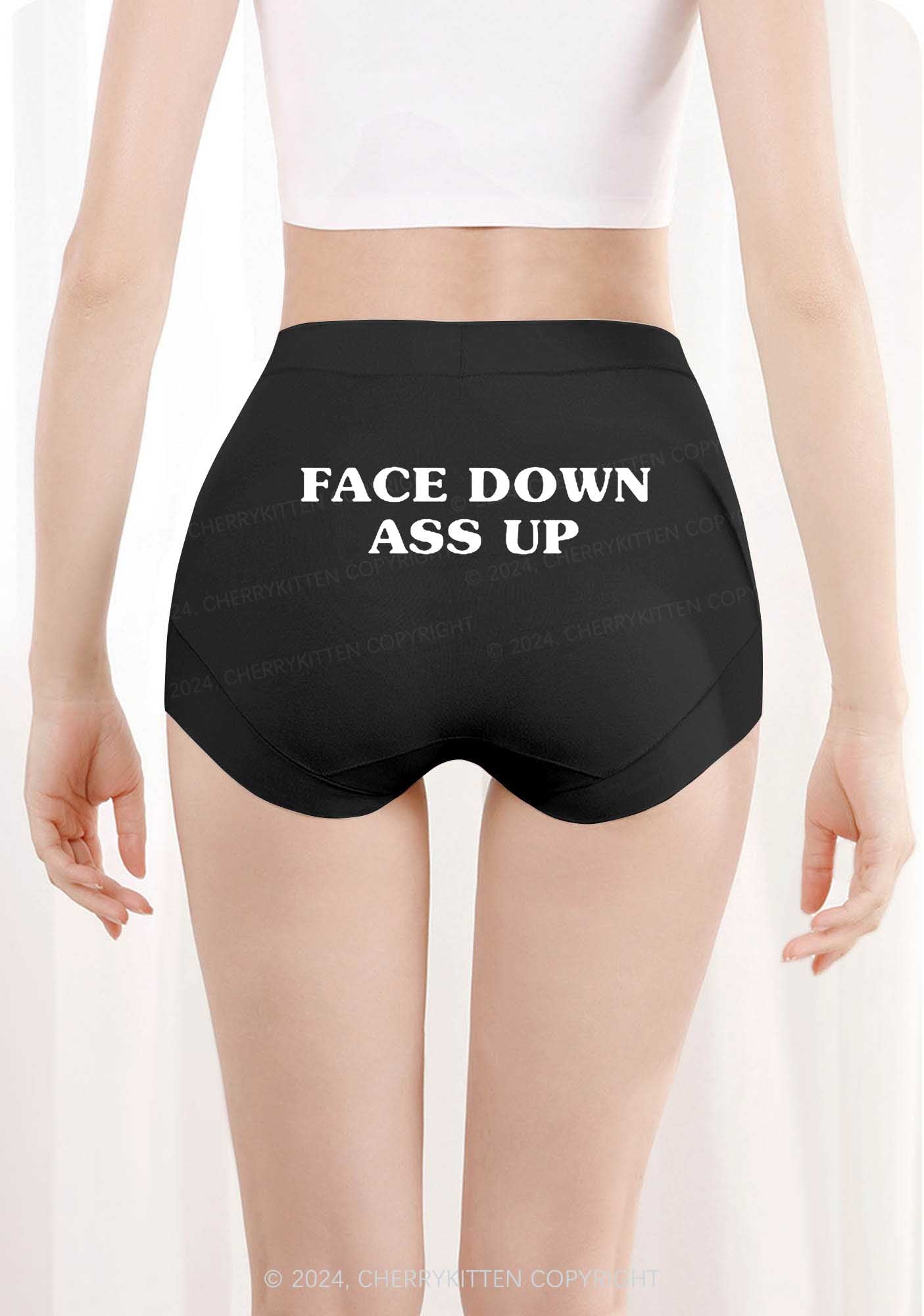 Face Down Y2K Mid Rise Waist Boyshort Cherrykitten