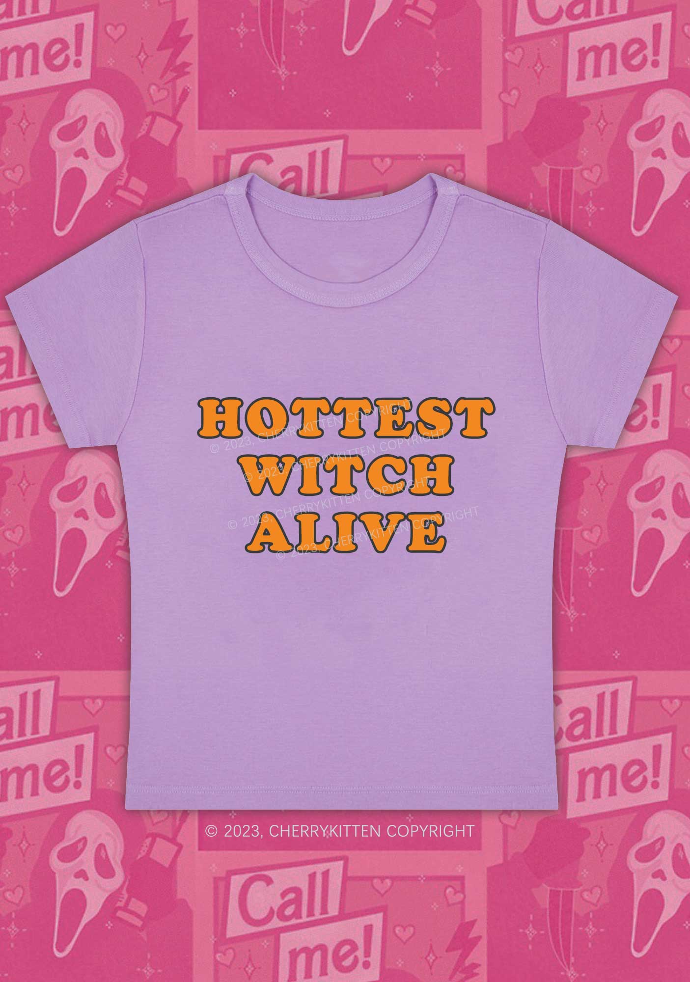 Hottest Witch Alive Halloween Baby Tee Cherrykitten