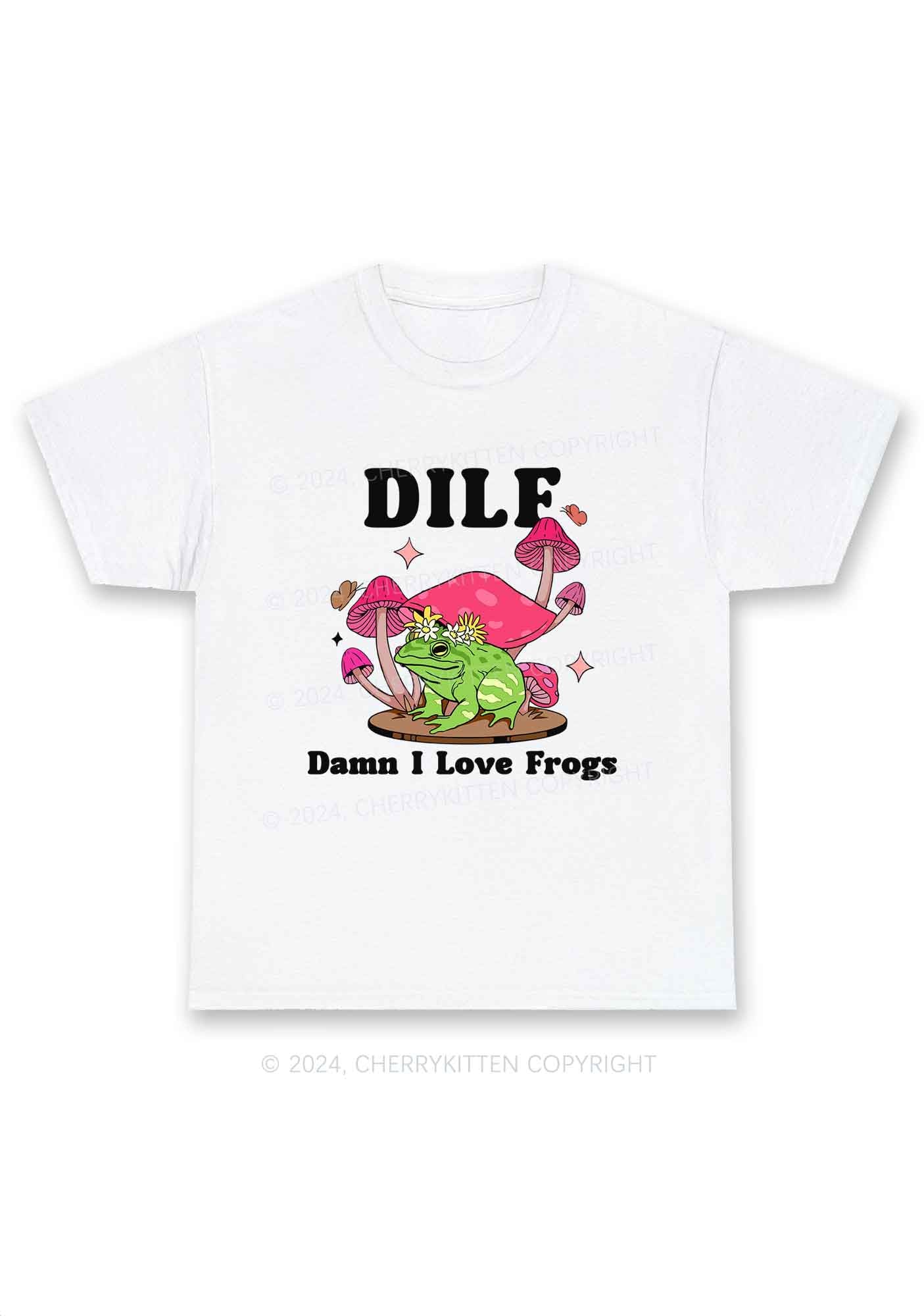 I Love Frogs Y2K Chunky Shirt Cherrykitten