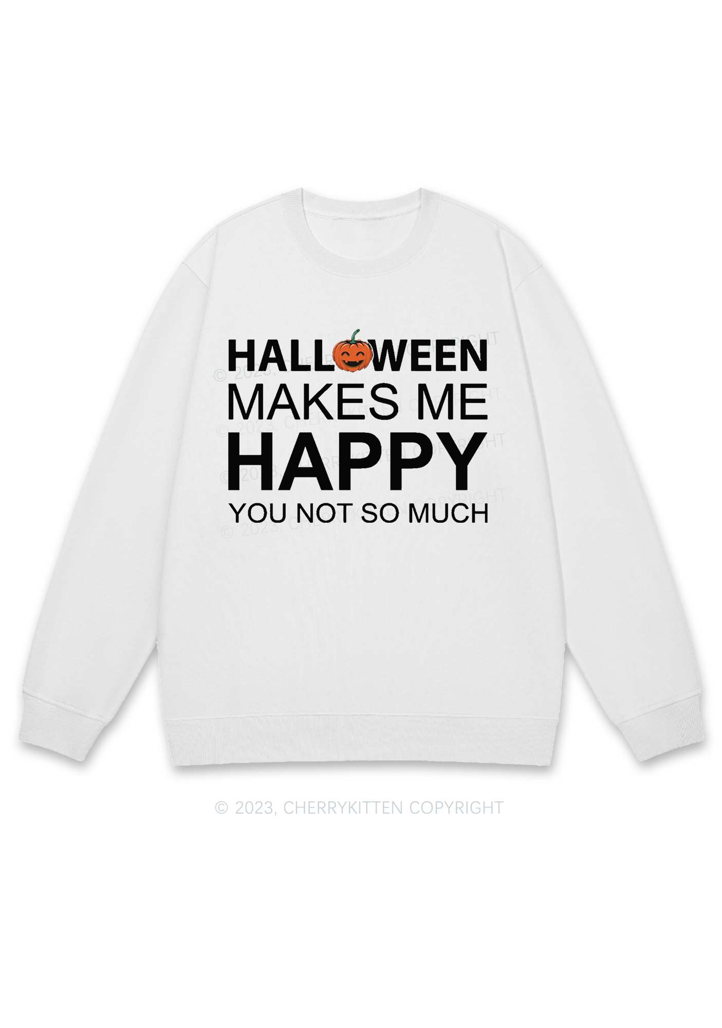 Halloween Makes Me Happy Y2K Sweatshirt Cherrykitten