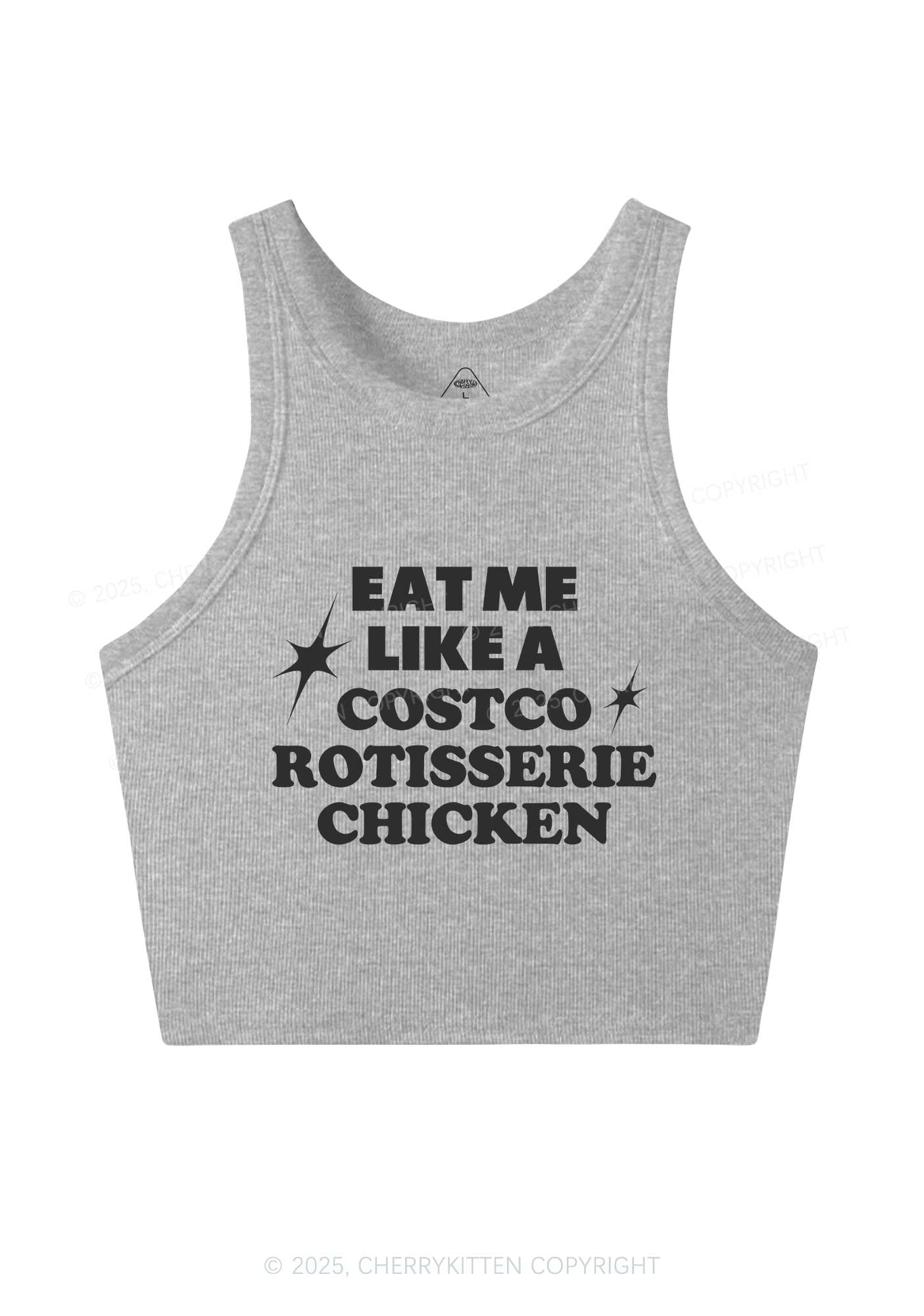Eat Me Like Chicken Y2K Crop Tank Top Cherrykitten
