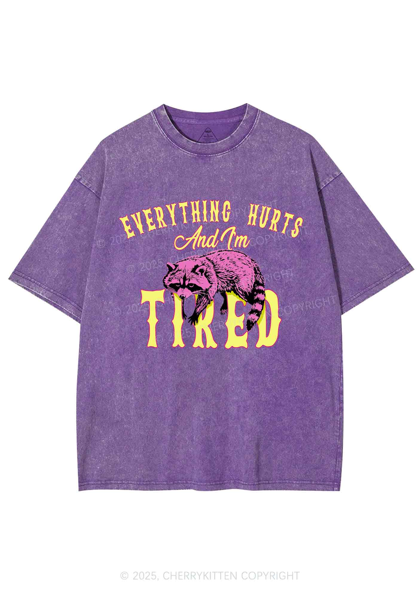 I Am Tried Y2K Shirts Washed Tee Cherrykitten
