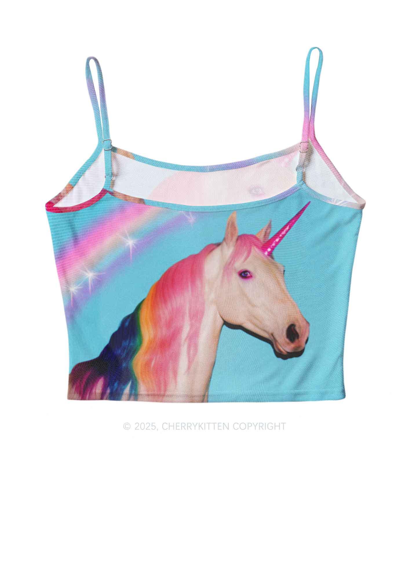 Colorful Unicorn Y2K Mesh Cami Tank Cherrykitten