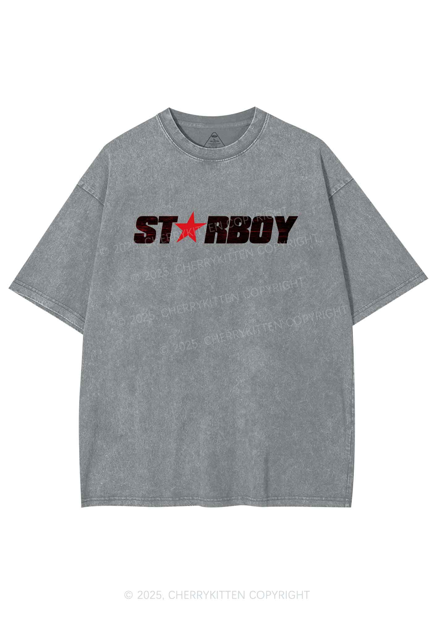 Red Starboy Y2K Shirts Washed Tee Cherrykitten