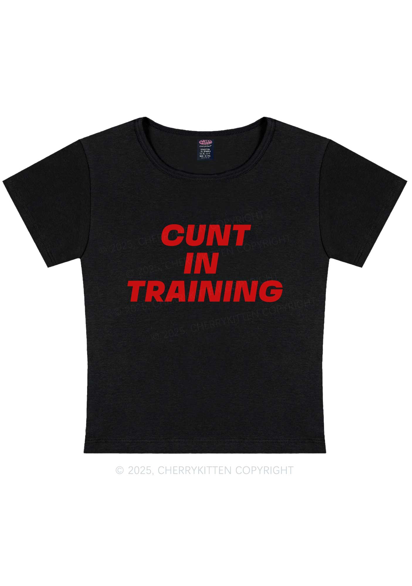 Cxxt In Training Y2K Baby Tee Cherrykitten